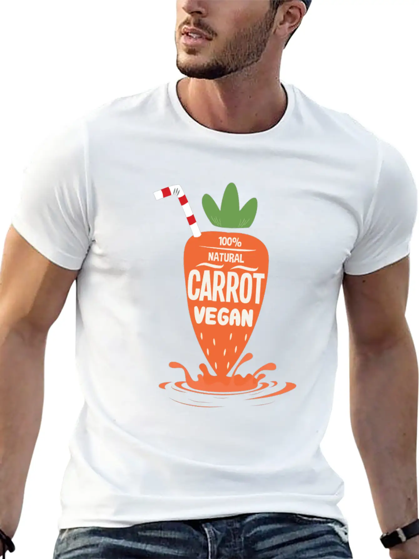 Natural Carrot Vegan Juice Carrots Detox Diet Comfortable Minimalist Graphic Tee – Summer Style Essential
