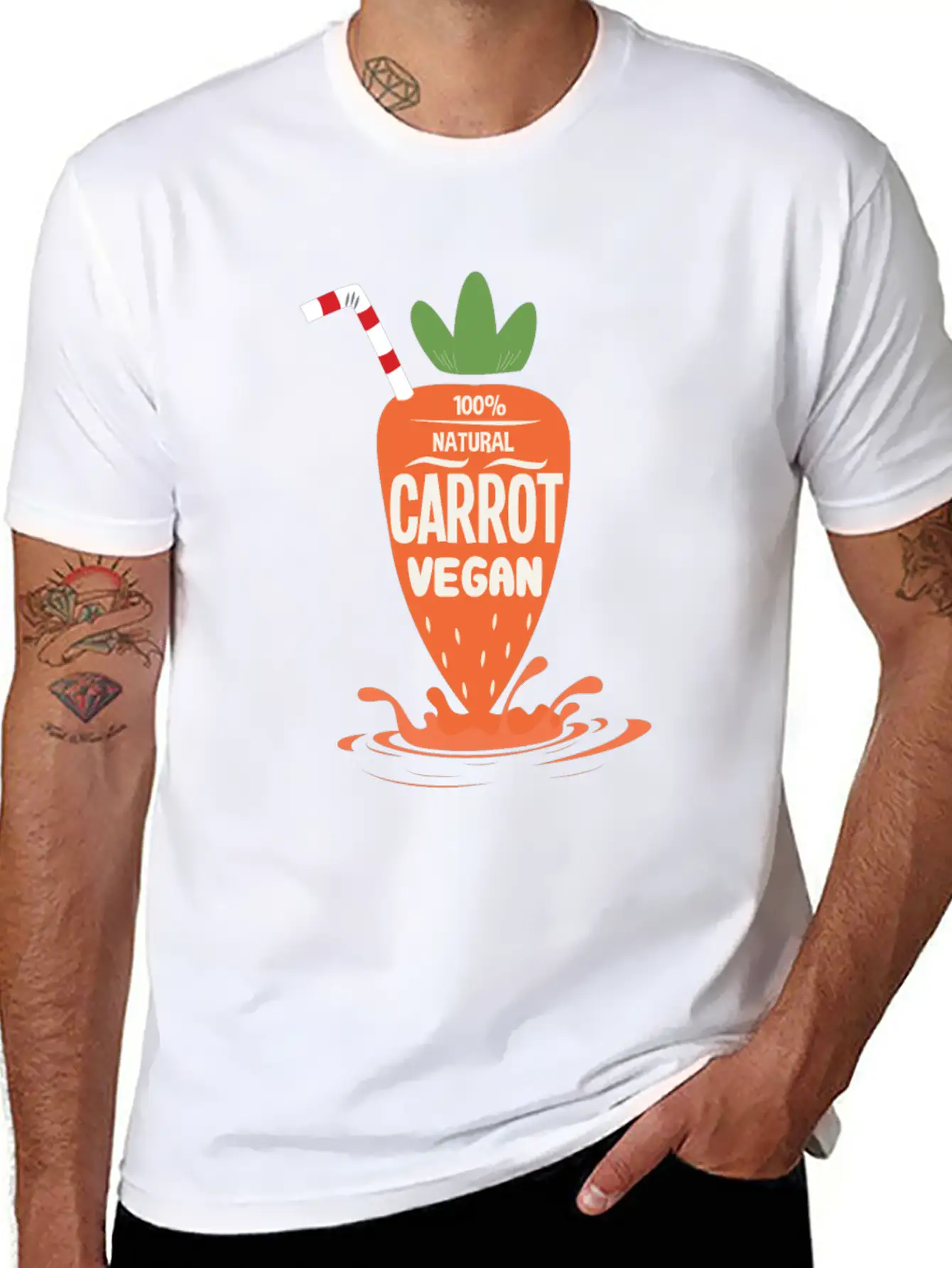 Natural Carrot Vegan Juice Carrots Detox Diet Comfortable Minimalist Graphic Tee – Summer Style Essential
