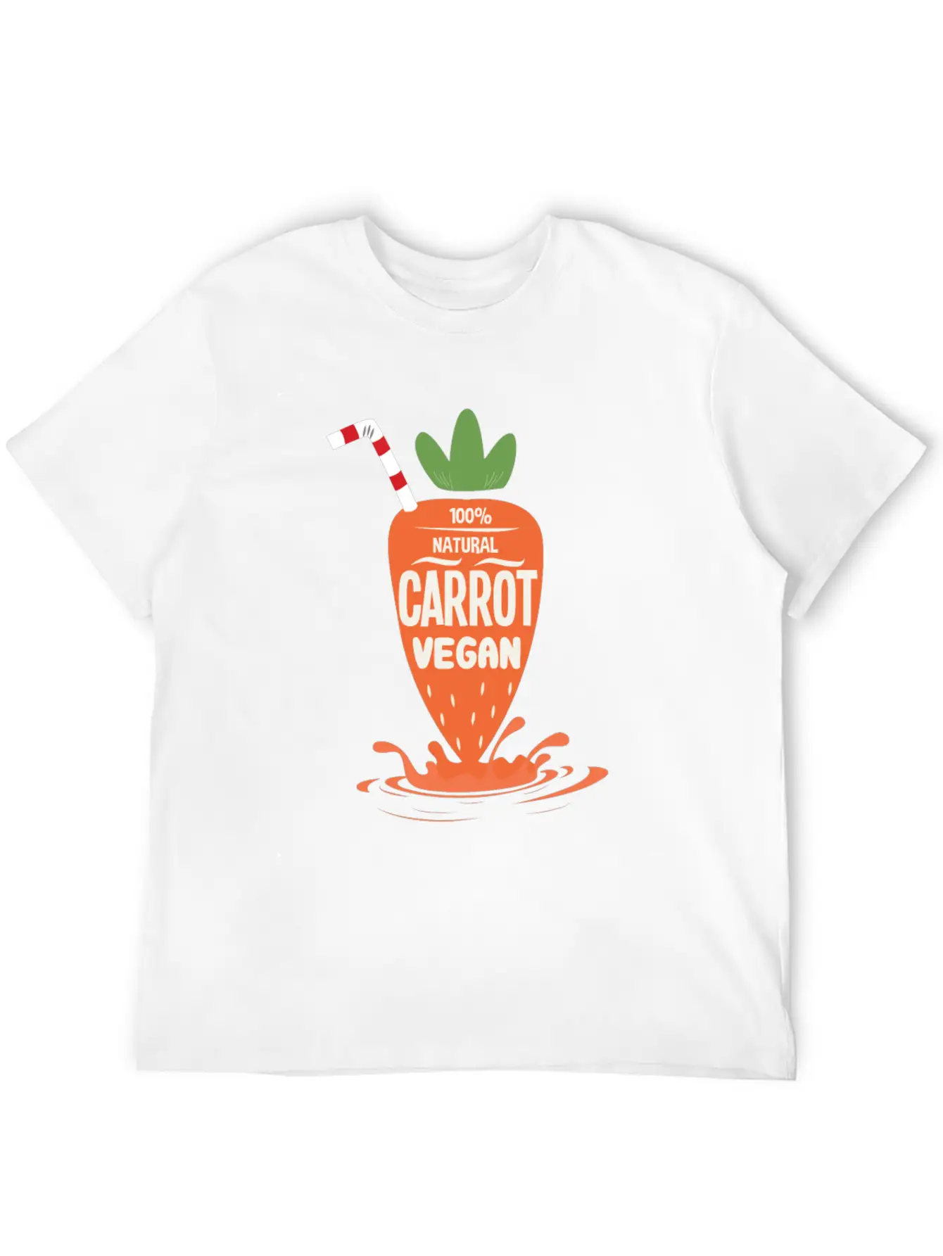 Natural Carrot Vegan Juice Carrots Detox Diet Comfortable Minimalist Graphic Tee – Summer Style Essential