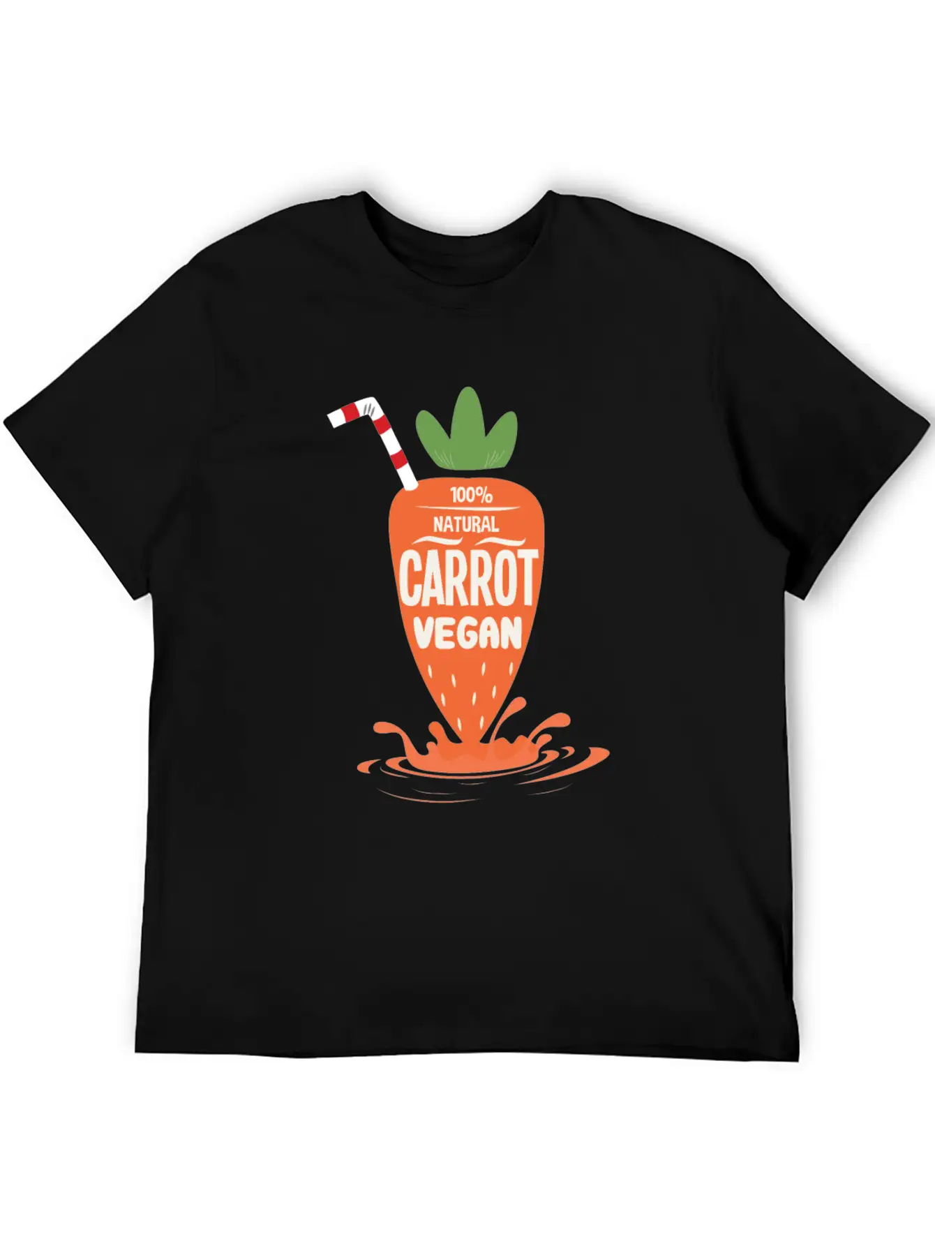 Natural Carrot Vegan Juice Carrots Detox Diet Comfortable Minimalist Graphic Tee – Summer Style Essential