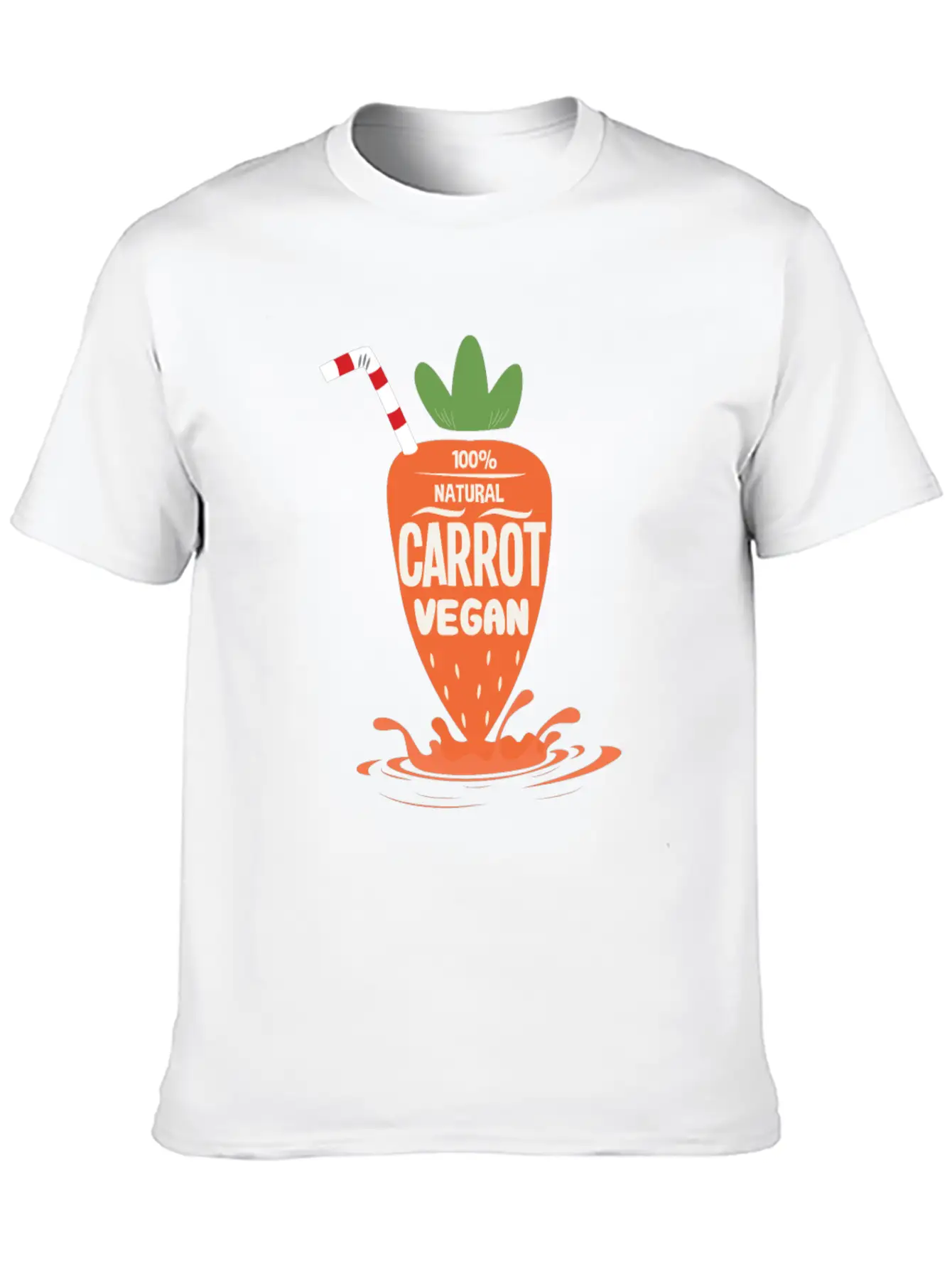 Natural Carrot Vegan Juice Carrots Detox Diet Comfortable Minimalist Graphic Tee – Summer Style Essential