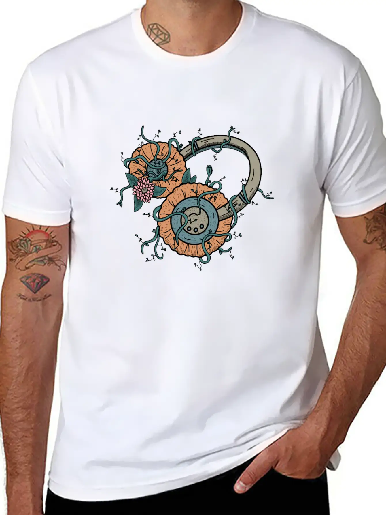 Natural Music Comfortable Minimalist Graphic Tee – Summer Style Essential