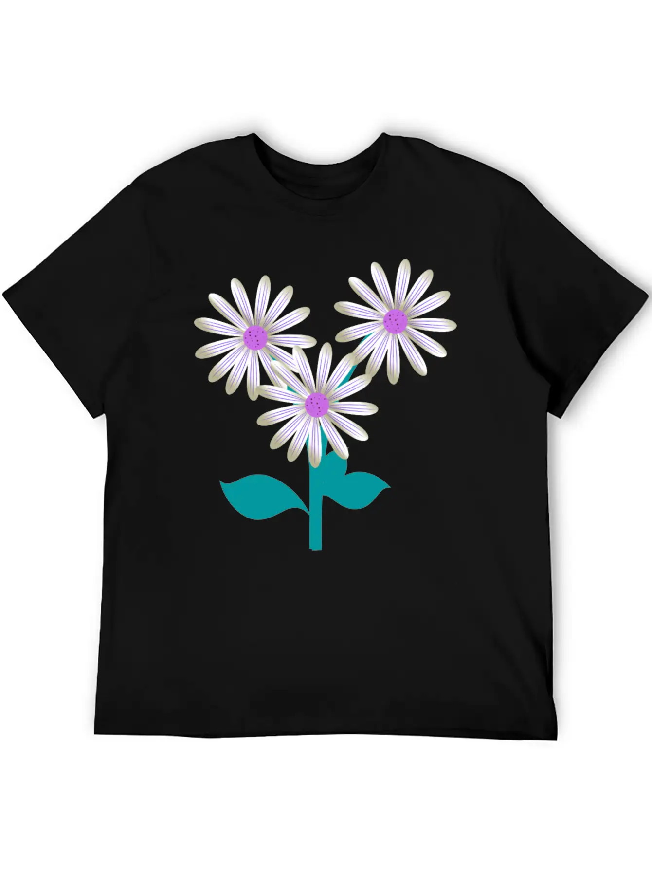 Nature Plants Flowers Purple Basic Graphic T-Shirt – Daily Comfort In Soft Cotton