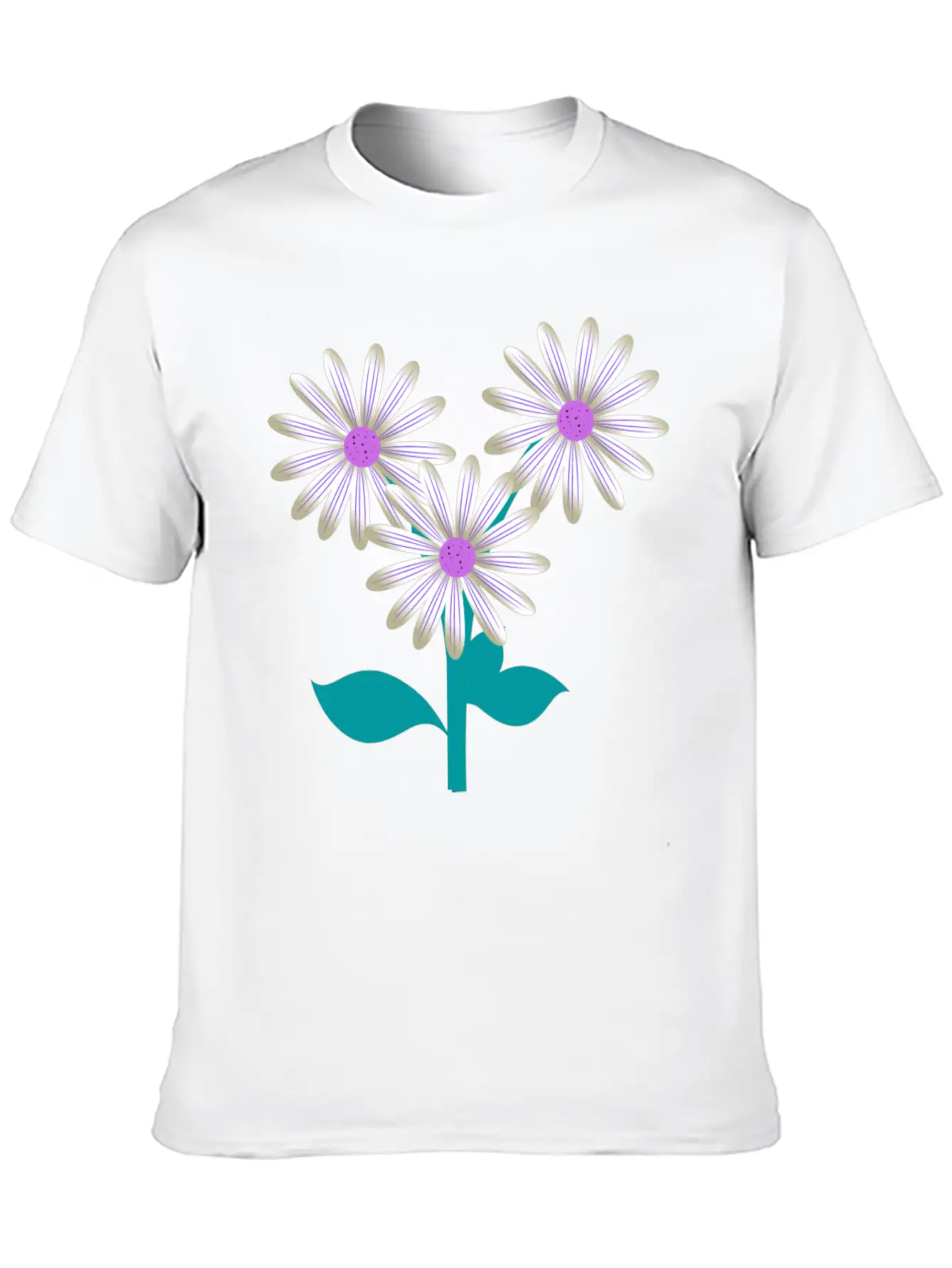Nature Plants Flowers Purple Basic Graphic T-Shirt – Daily Comfort In Soft Cotton