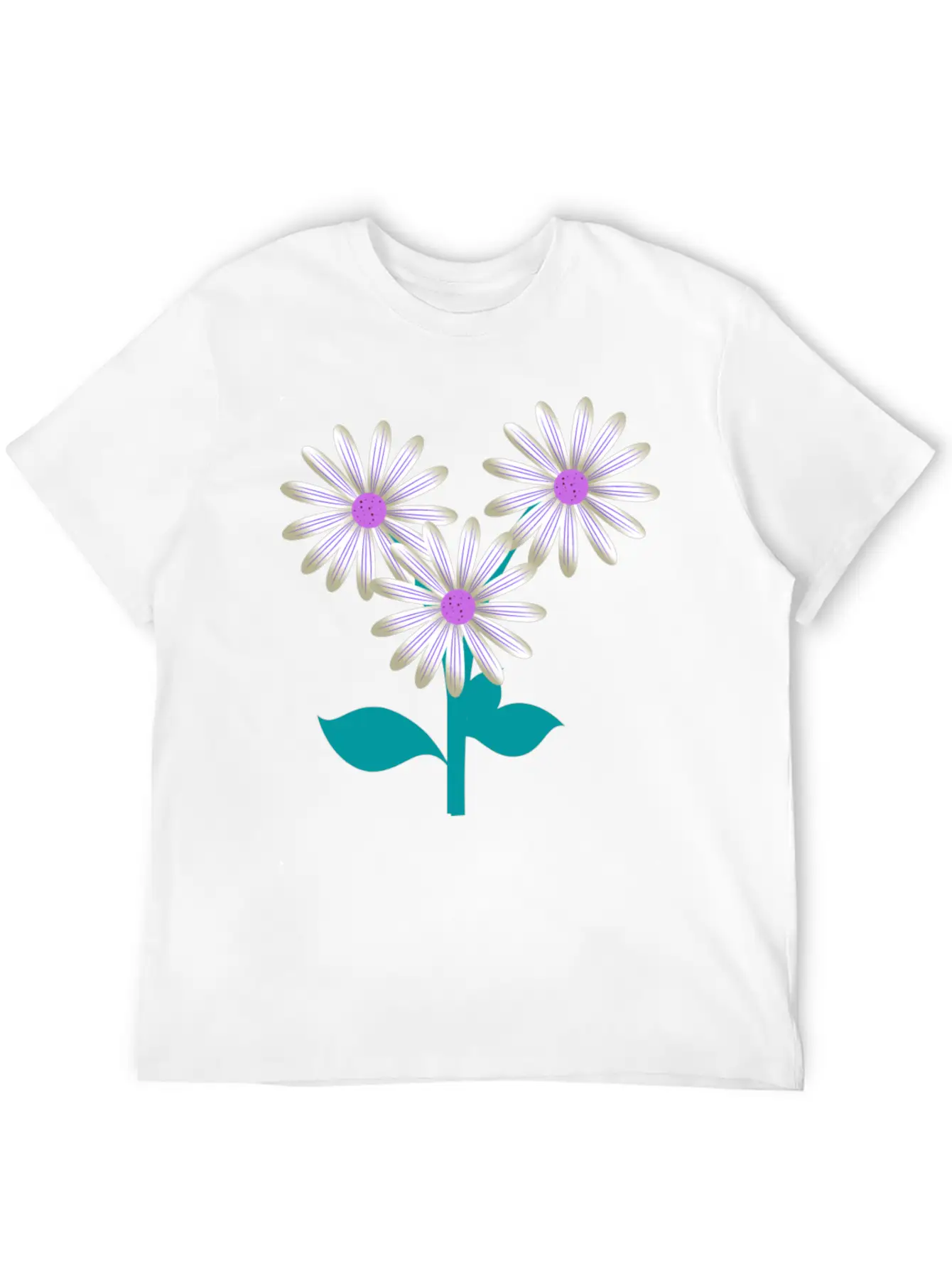 Nature Plants Flowers Purple Basic Graphic T-Shirt – Daily Comfort In Soft Cotton