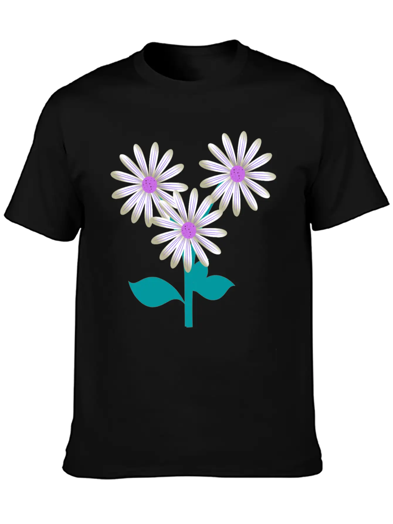 Nature Plants Flowers Purple Basic Graphic T-Shirt – Daily Comfort In Soft Cotton
