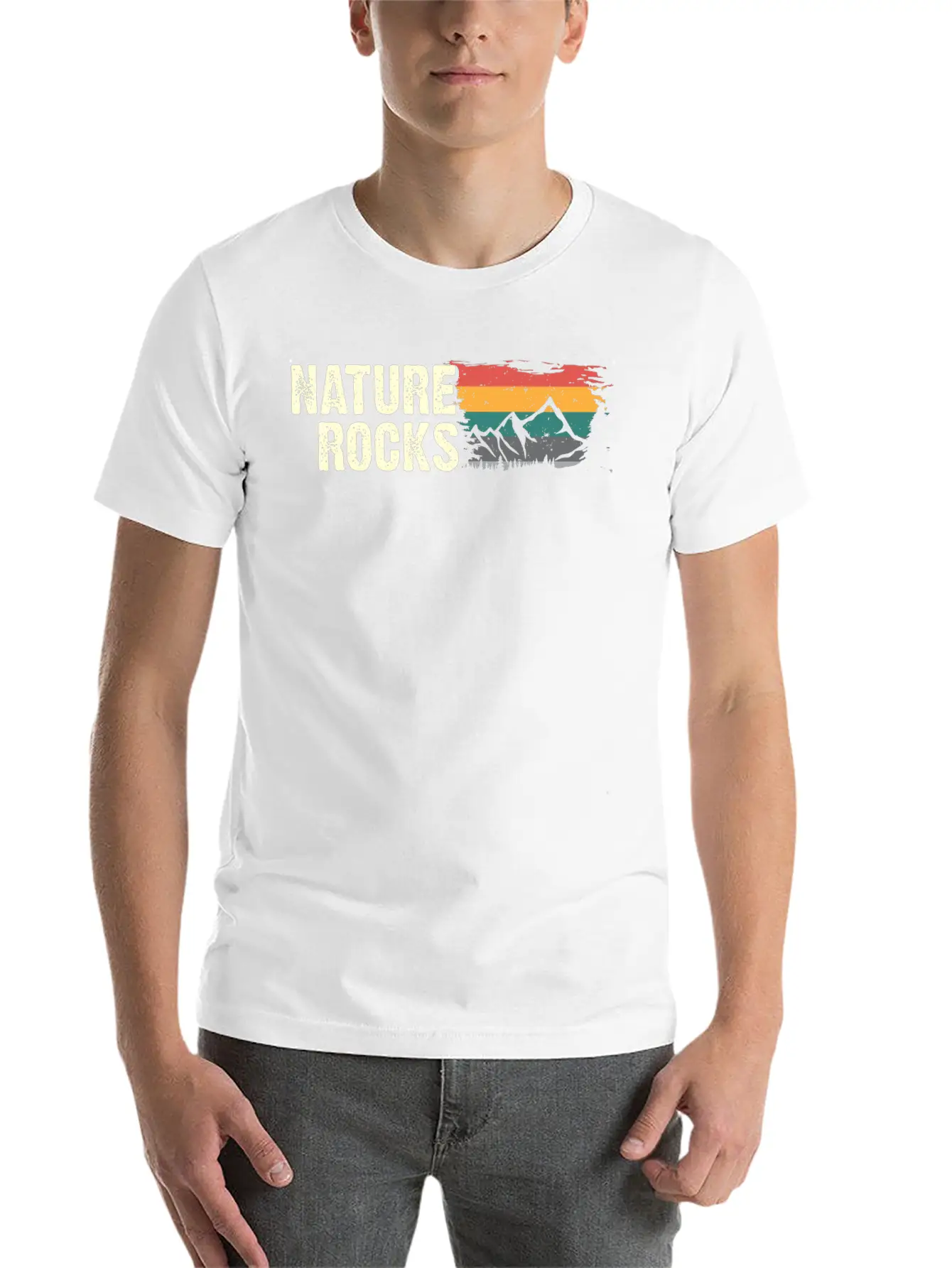 Nature Rocks - (B.C.W) Unisex Short Sleeve Soft Cotton T-Shirt – Casual Everyday Wear