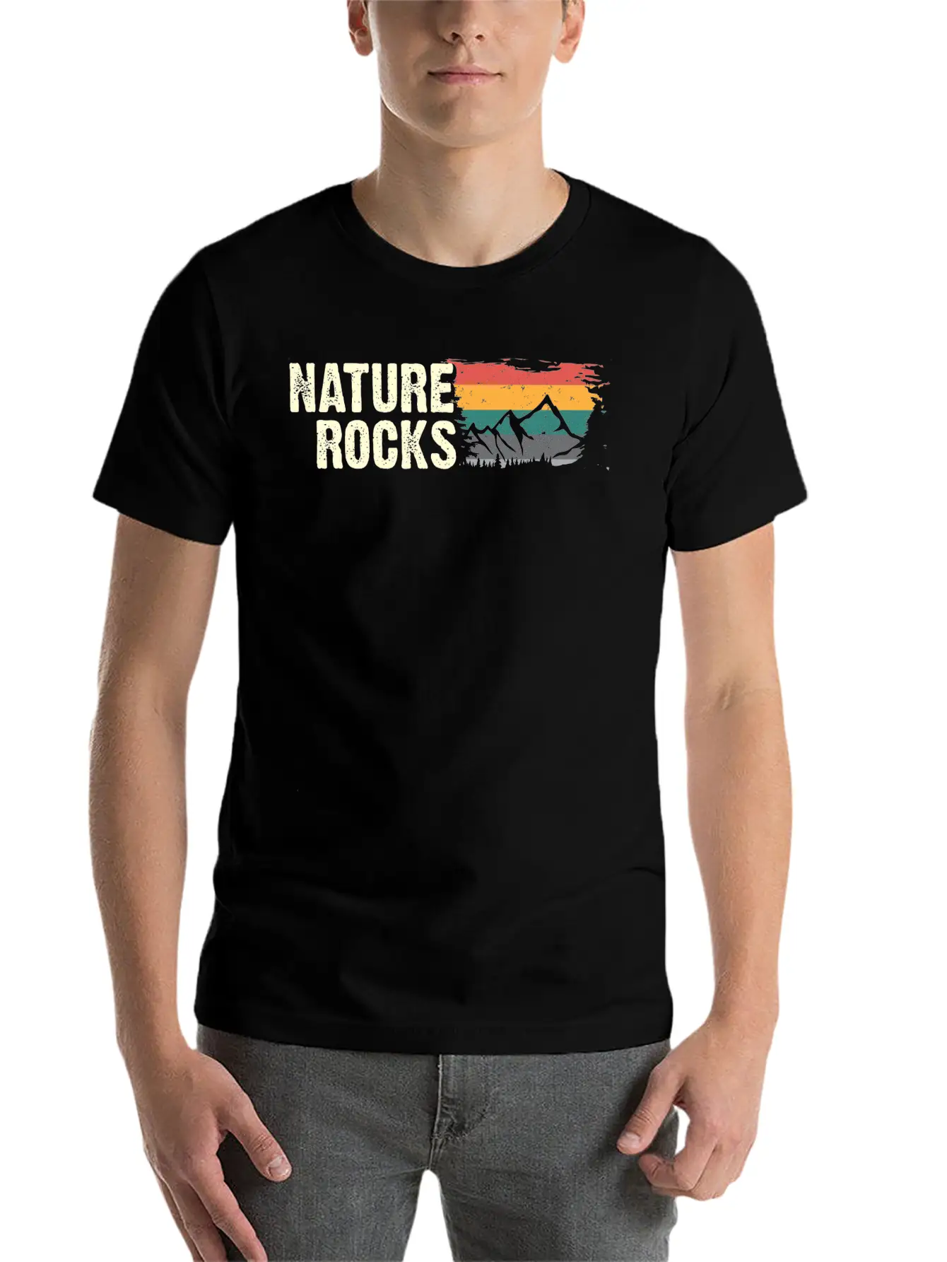 Nature Rocks - (B.C.W) Unisex Short Sleeve Soft Cotton T-Shirt – Casual Everyday Wear
