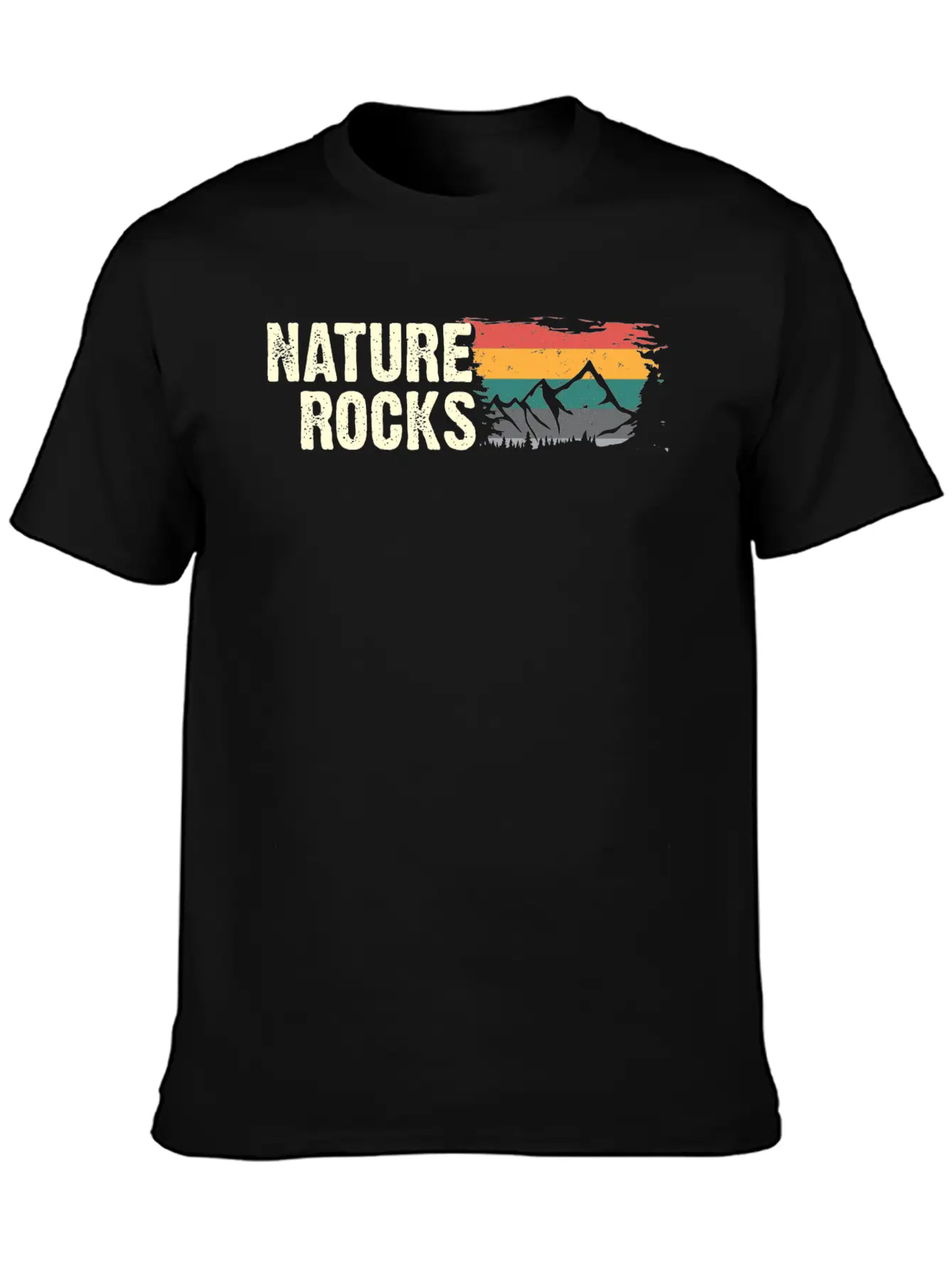 Nature Rocks - (B.C.W) Unisex Short Sleeve Soft Cotton T-Shirt – Casual Everyday Wear