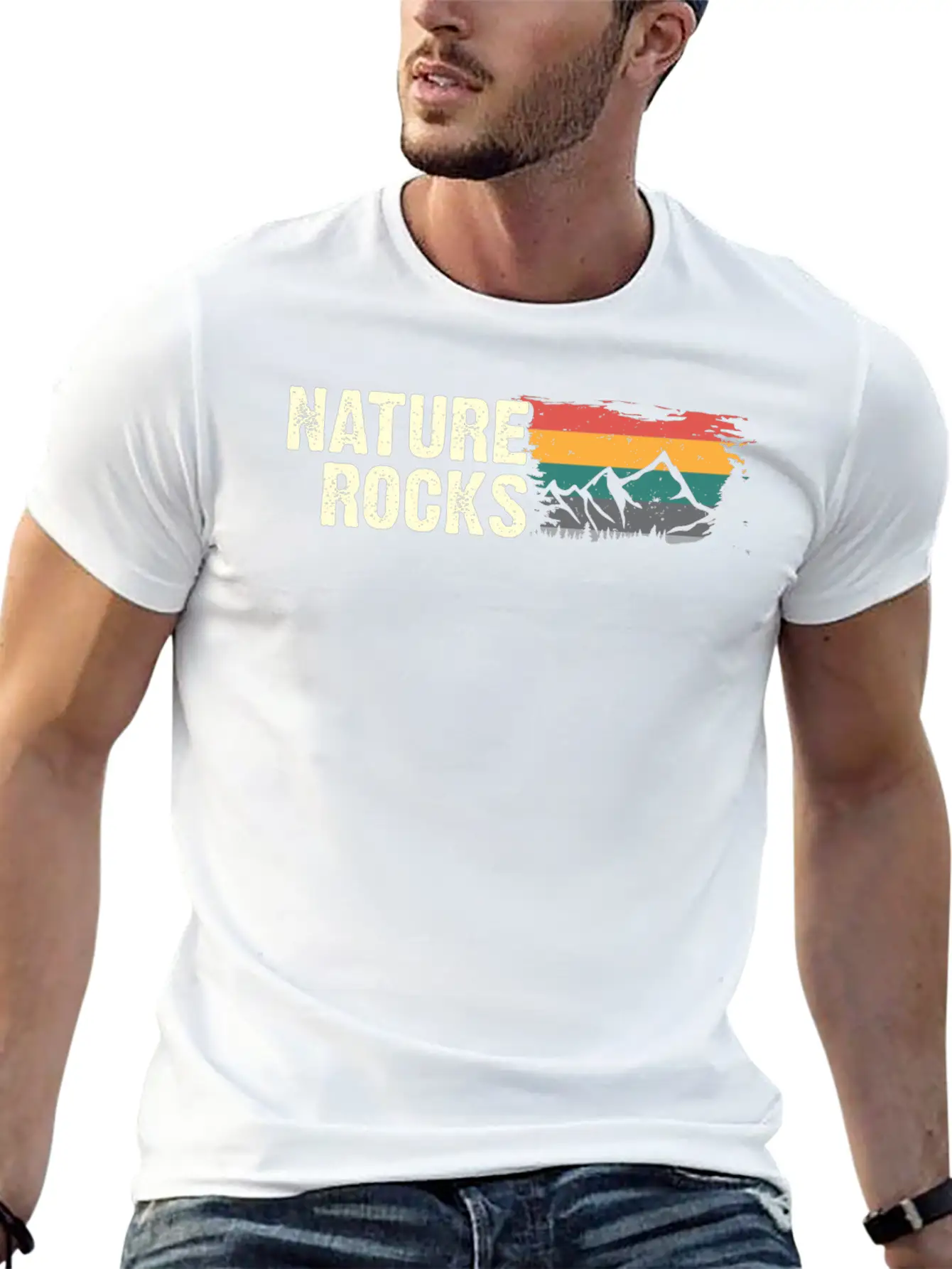Nature Rocks - (B.C.W) Unisex Short Sleeve Soft Cotton T-Shirt – Casual Everyday Wear