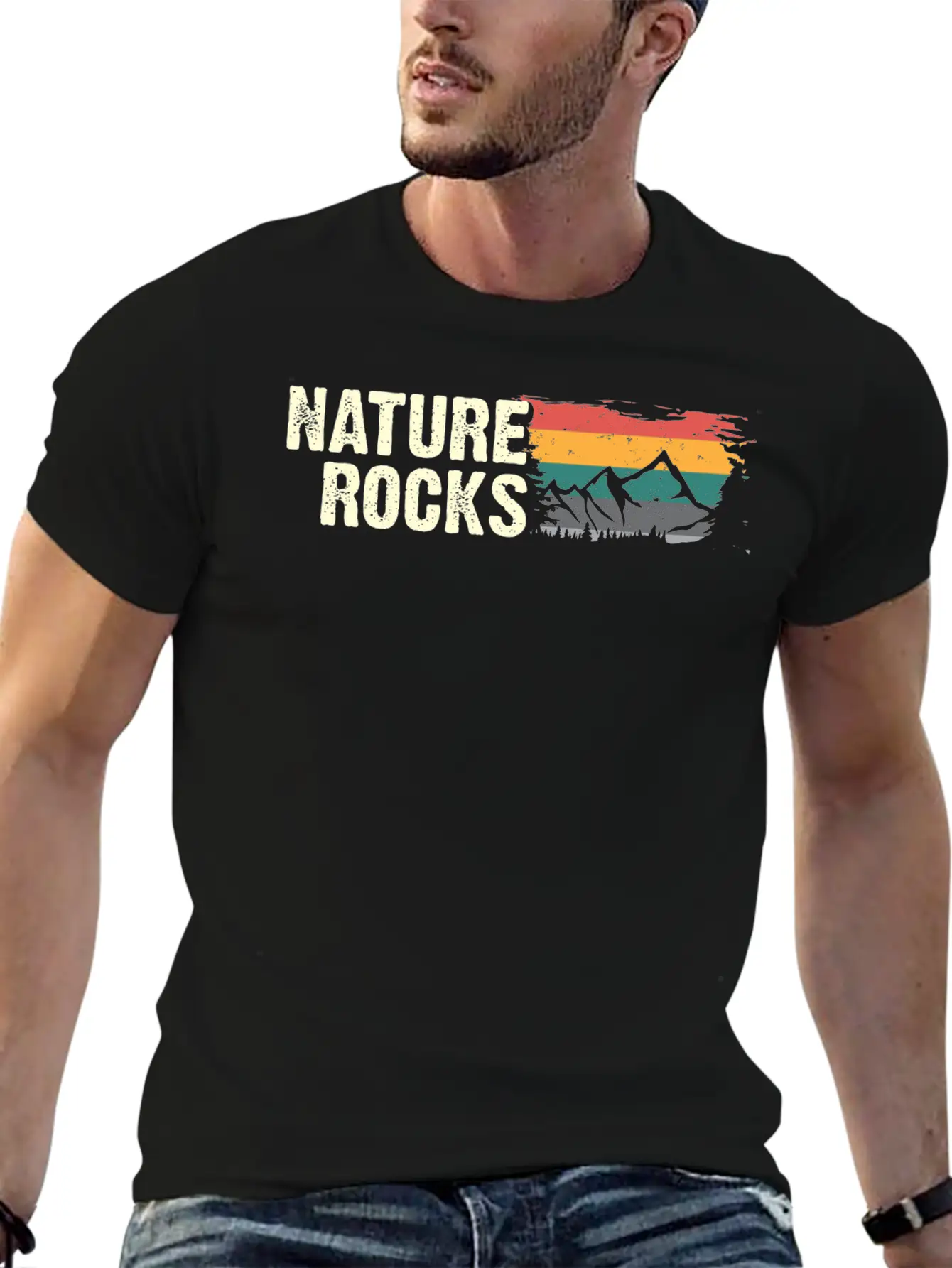 Nature Rocks - (B.C.W) Unisex Short Sleeve Soft Cotton T-Shirt – Casual Everyday Wear
