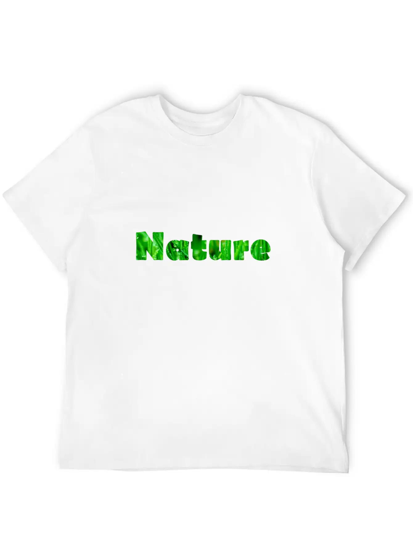 Nature Waterdrops On Fresh Grass Stylish Everyday T-Shirt – Unisex Basic Cotton Tee
