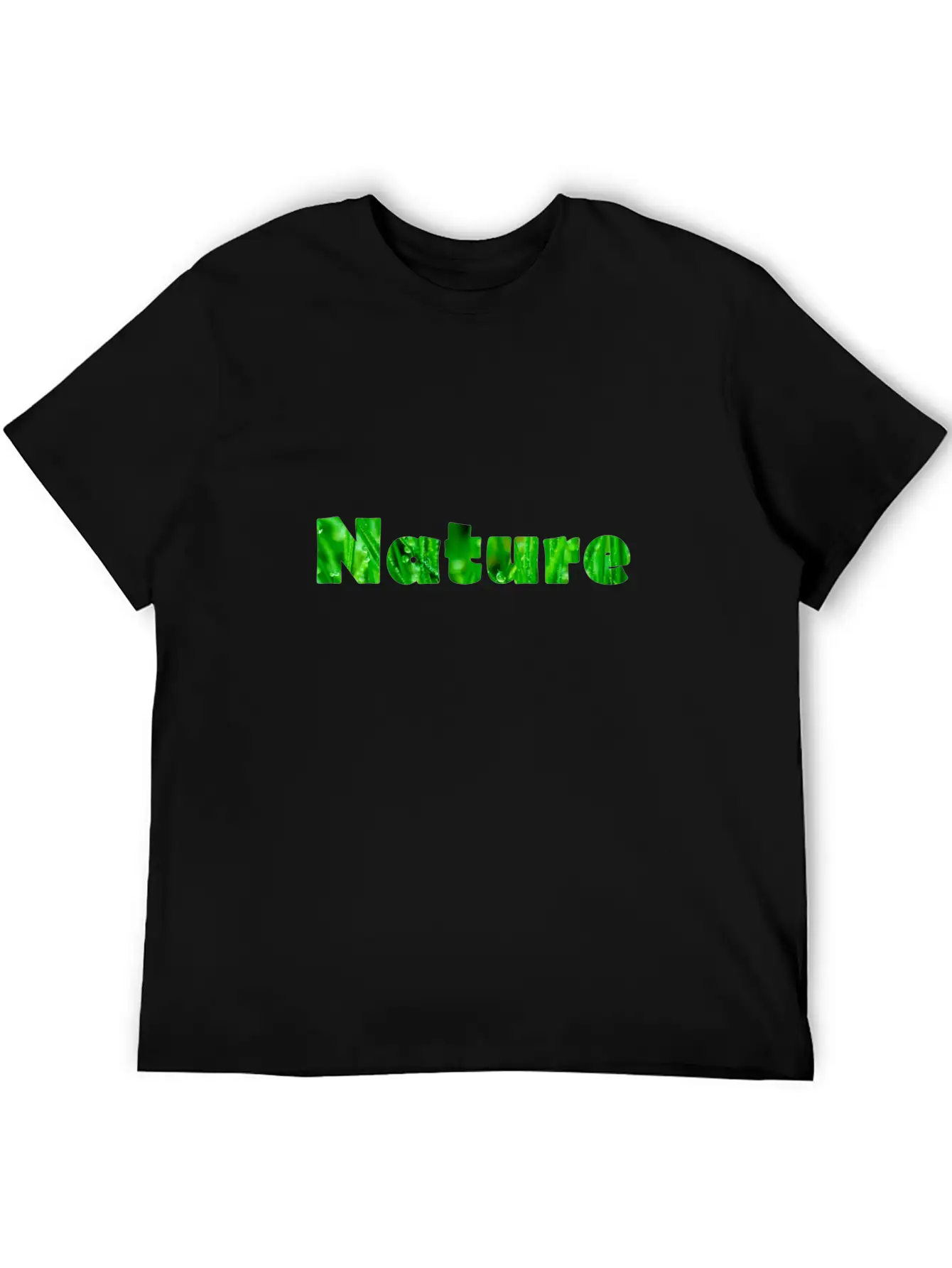 Nature Waterdrops On Fresh Grass Stylish Everyday T-Shirt – Unisex Basic Cotton Tee