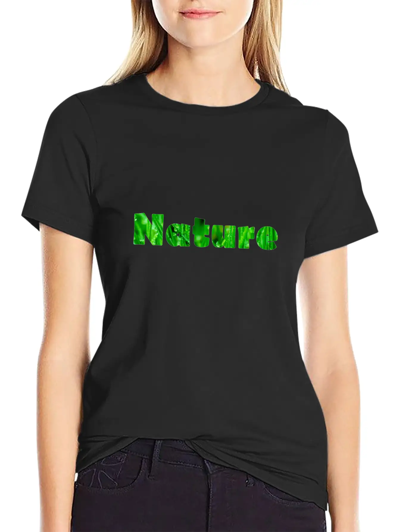 Nature Waterdrops On Fresh Grass Stylish Everyday T-Shirt – Unisex Basic Cotton Tee