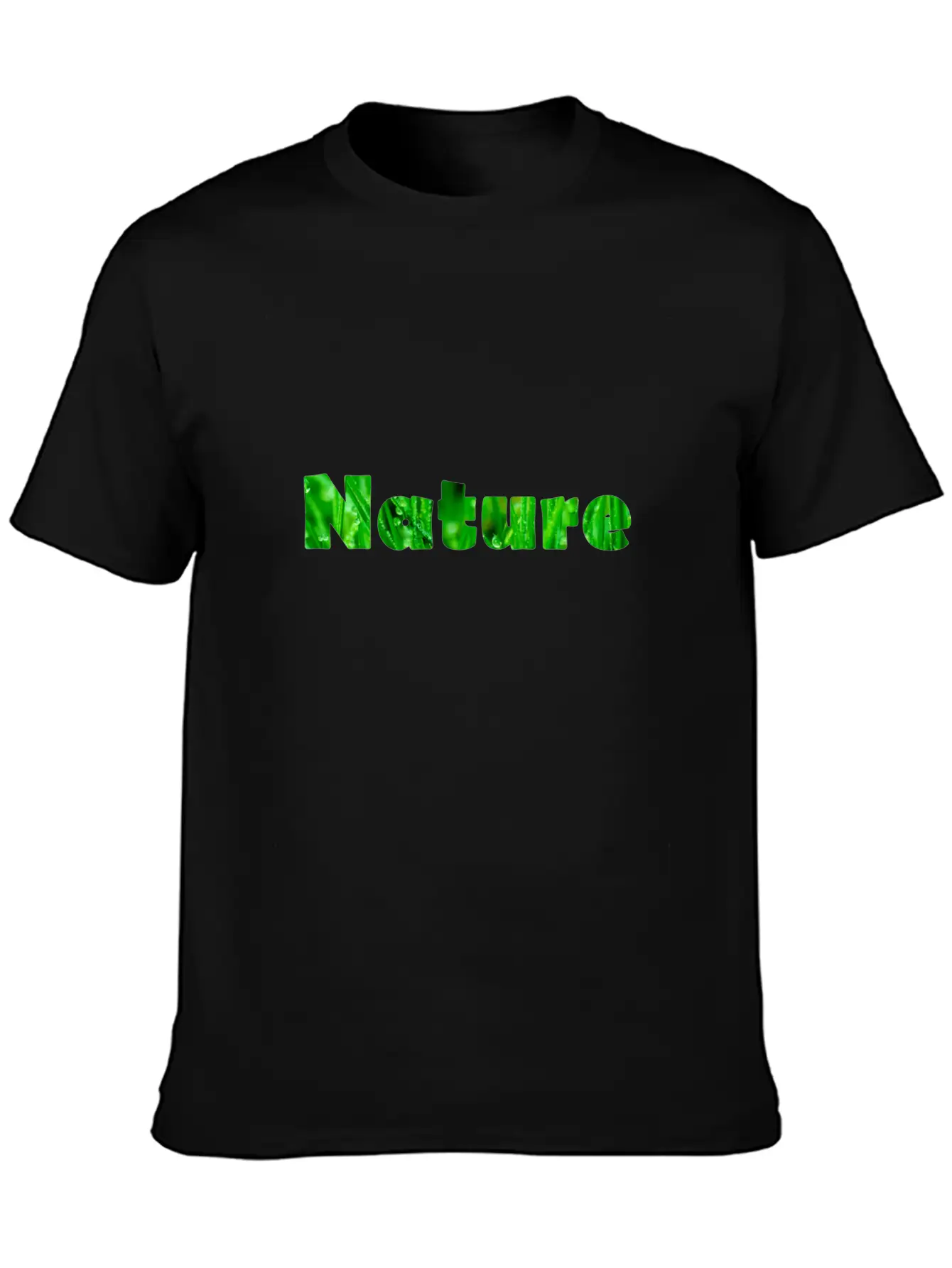 Nature Waterdrops On Fresh Grass Stylish Everyday T-Shirt – Unisex Basic Cotton Tee