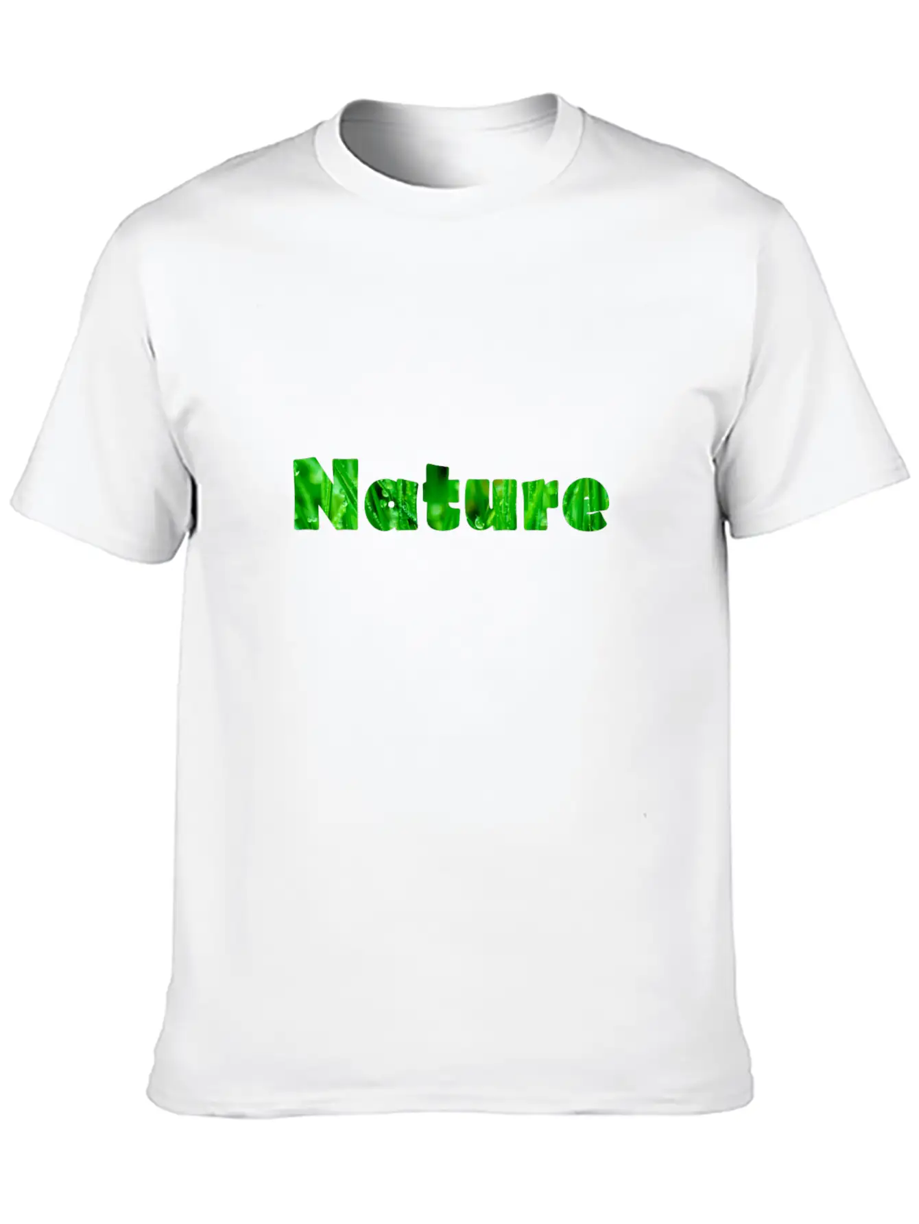 Nature Waterdrops On Fresh Grass Stylish Everyday T-Shirt – Unisex Basic Cotton Tee