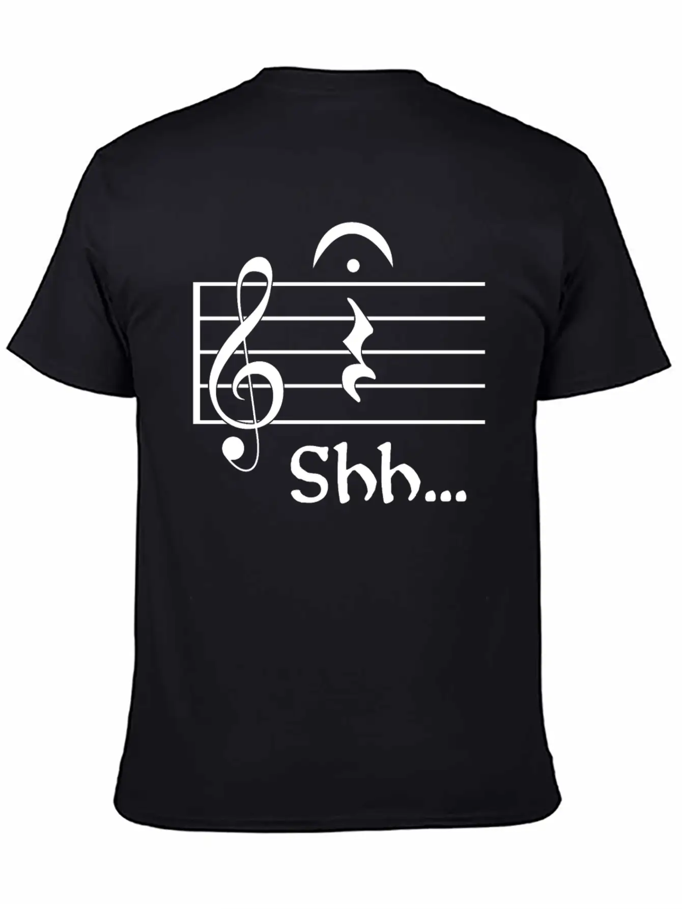 Naughty Music Shhh Comfortable Minimalist Graphic Tee – Summer Style Essential
