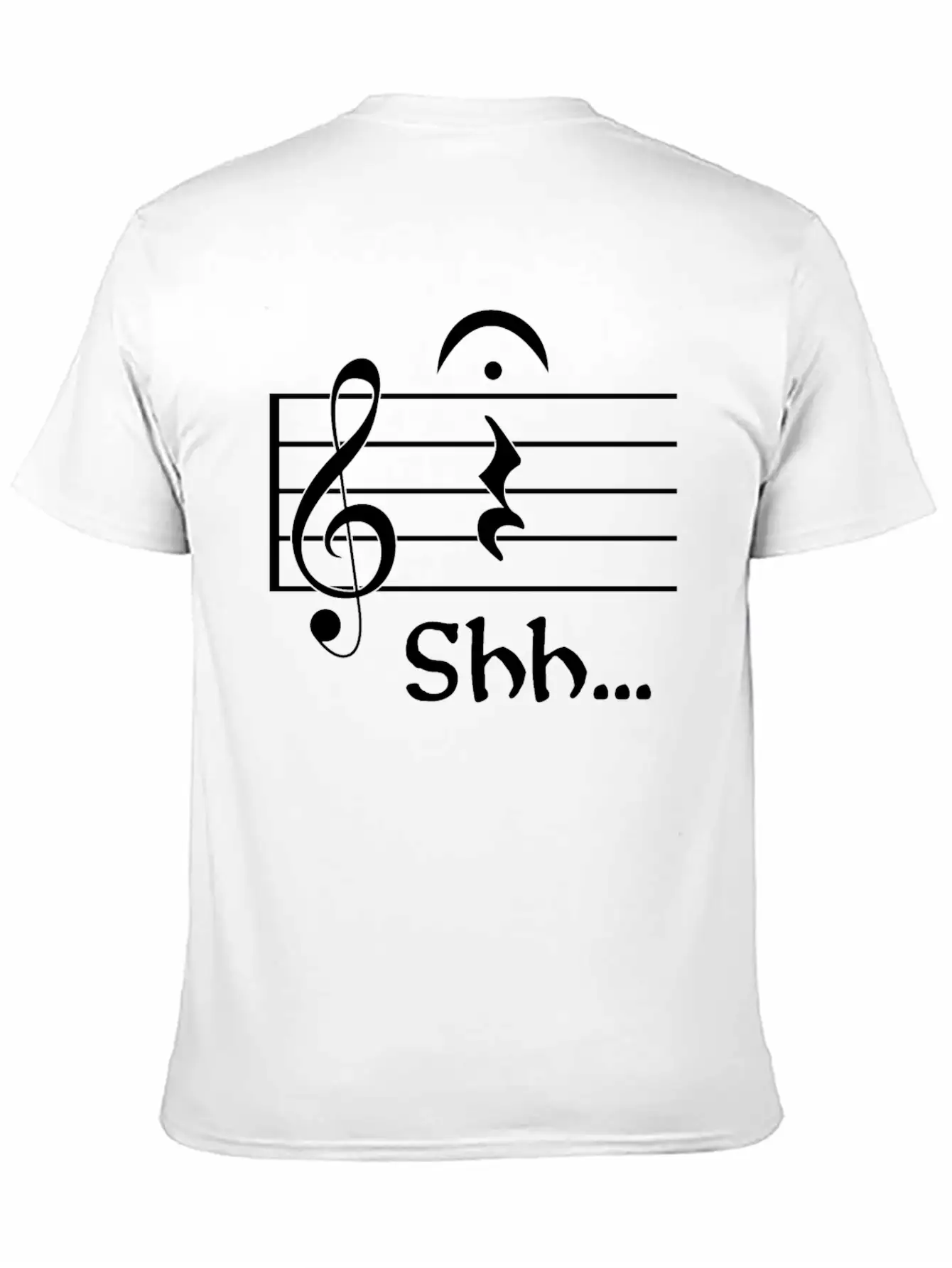 Naughty Music Shhh Comfortable Minimalist Graphic Tee – Summer Style Essential