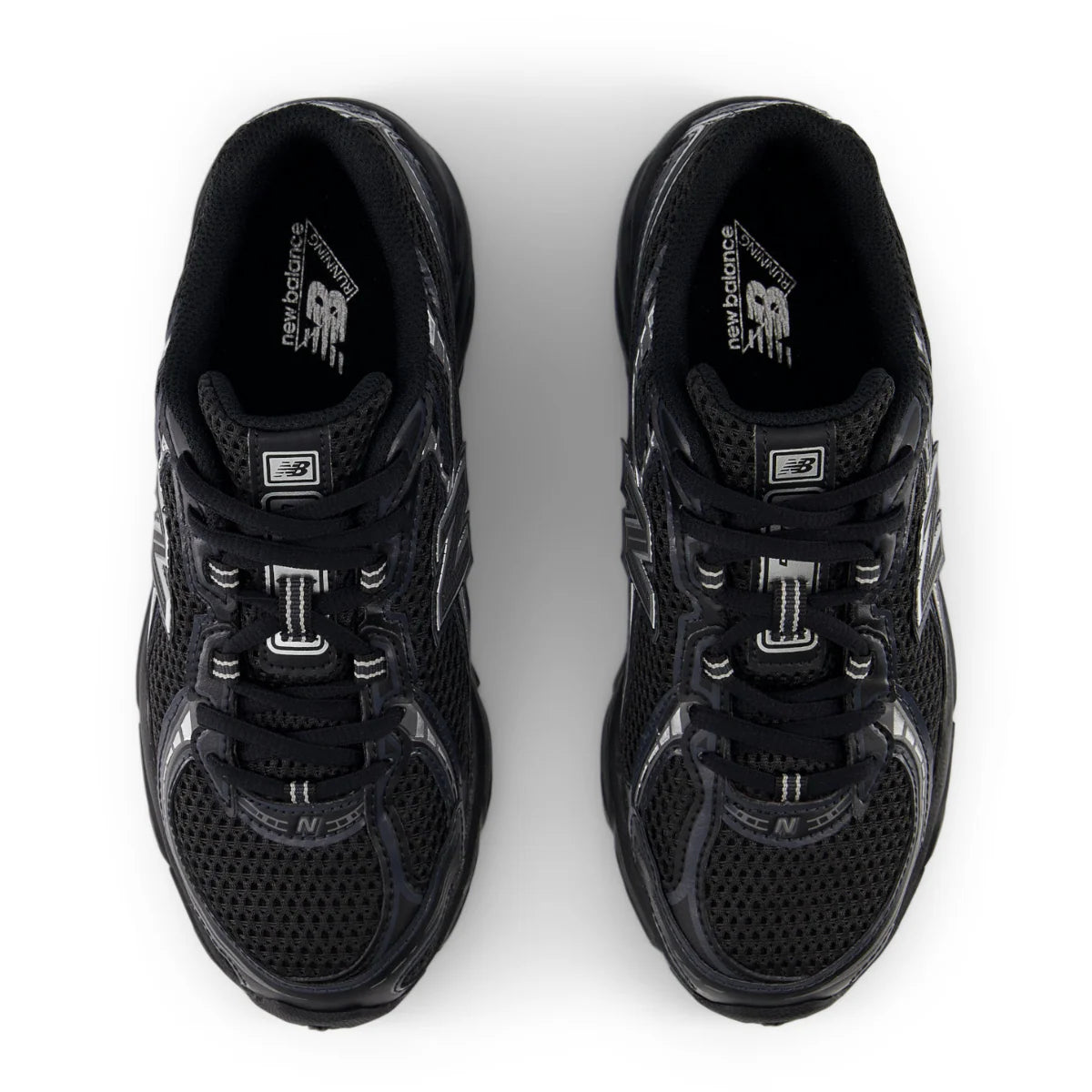 New Balance Youth 740 in Black with Silver Metallic