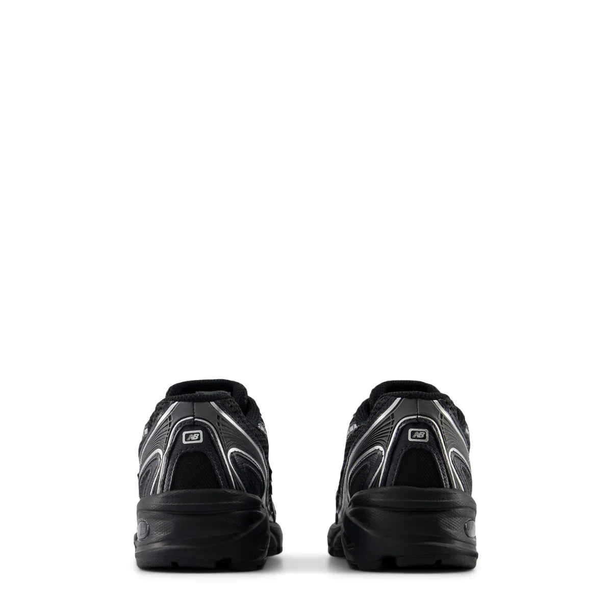 New Balance Youth 740 in Black with Silver Metallic