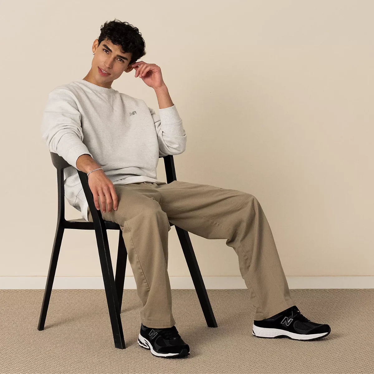 New Balance Men's 2002R in Black with Phantom and Gunmetal