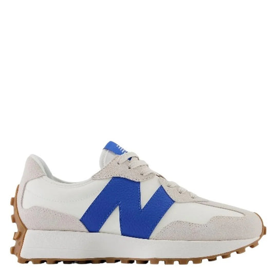 New Balance Women's 327 in Moonbeam with Blue Oasis
