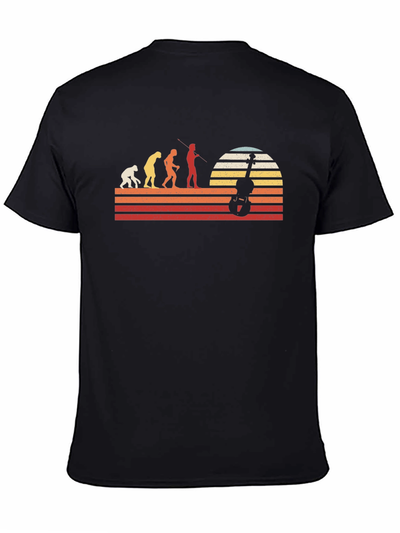 Evolution of Violinist Black T-Shirt