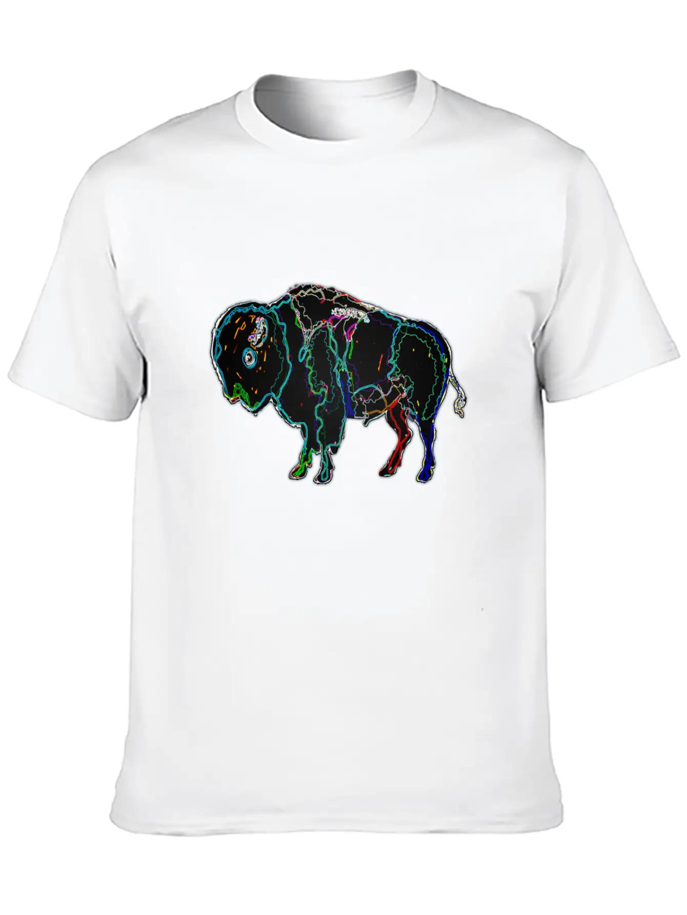 Neon Bison Stylish Everyday T-Shirt – Unisex Basic Cotton Tee