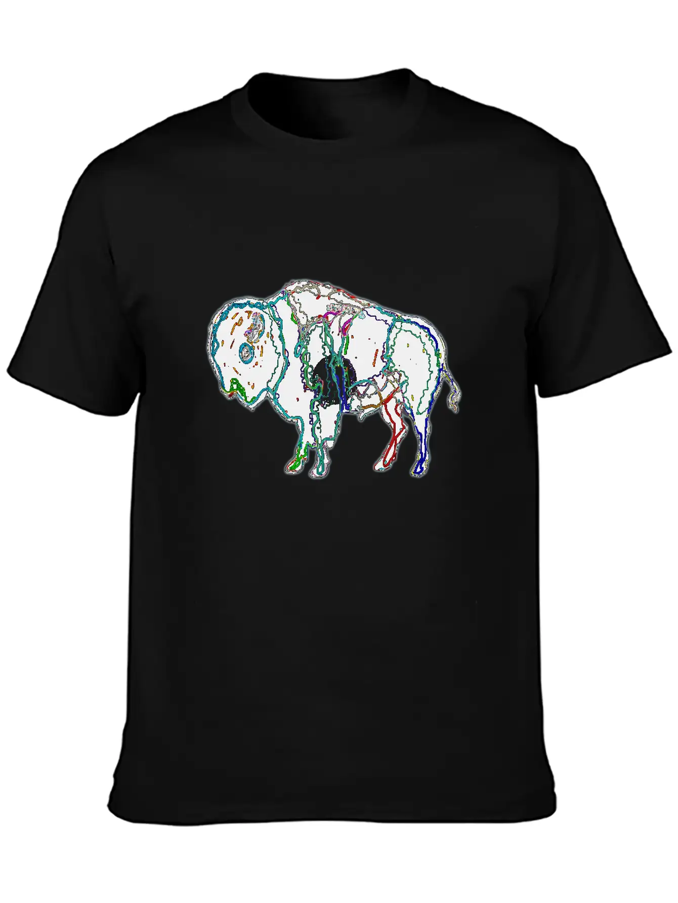 Neon Bison Stylish Everyday T-Shirt – Unisex Basic Cotton Tee