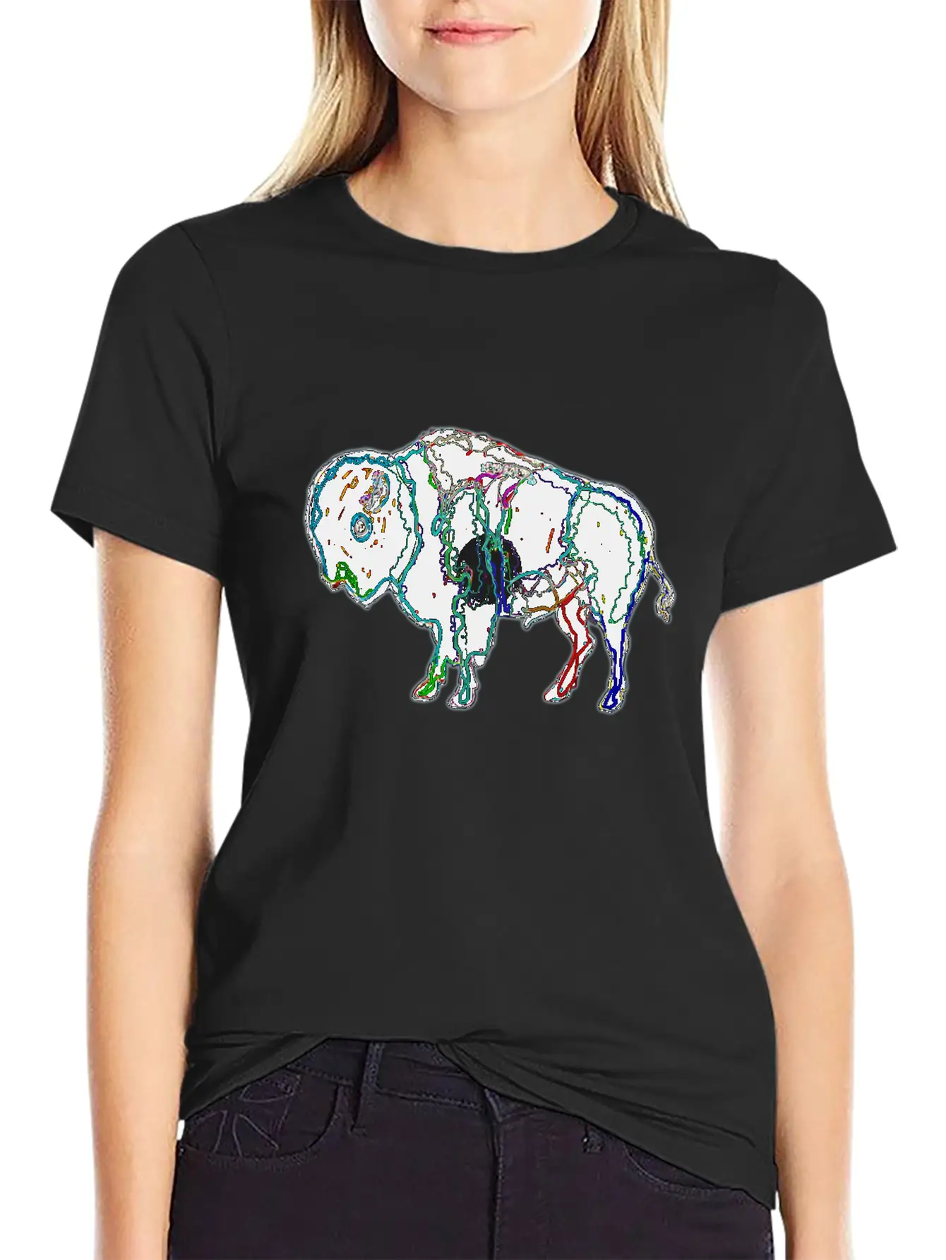 Neon Bison Stylish Everyday T-Shirt – Unisex Basic Cotton Tee