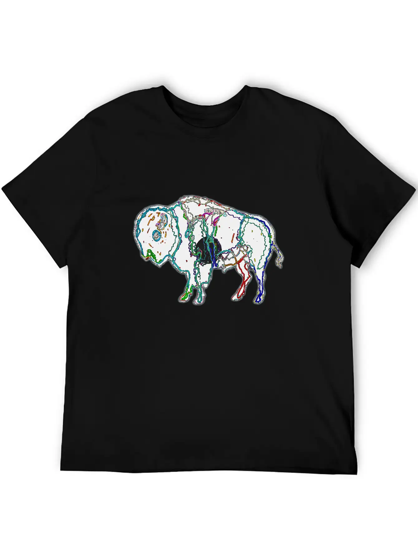 Neon Bison Stylish Everyday T-Shirt – Unisex Basic Cotton Tee