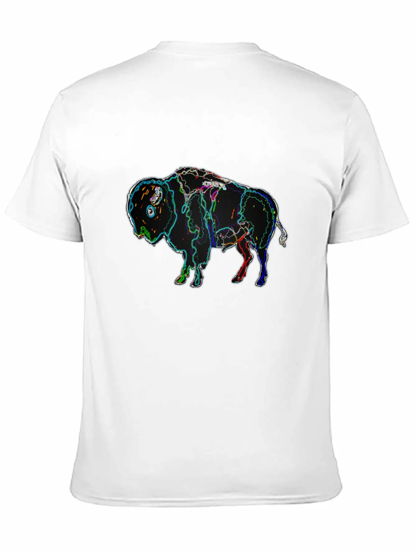 Neon Bison Stylish Everyday T-Shirt – Unisex Basic Cotton Tee