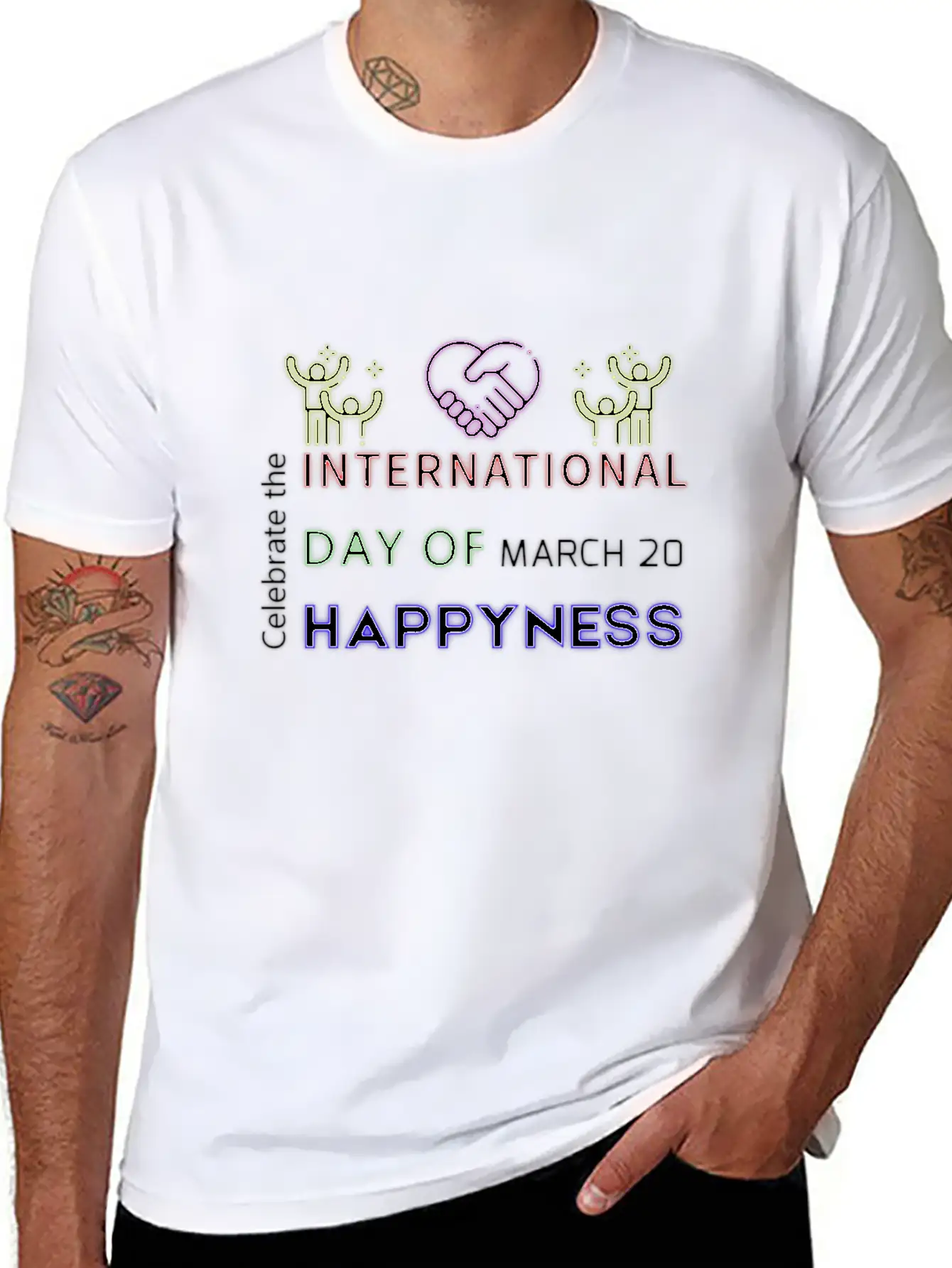 Neon Design Basic Graphic T-Shirt – Daily Comfort In Soft Cotton