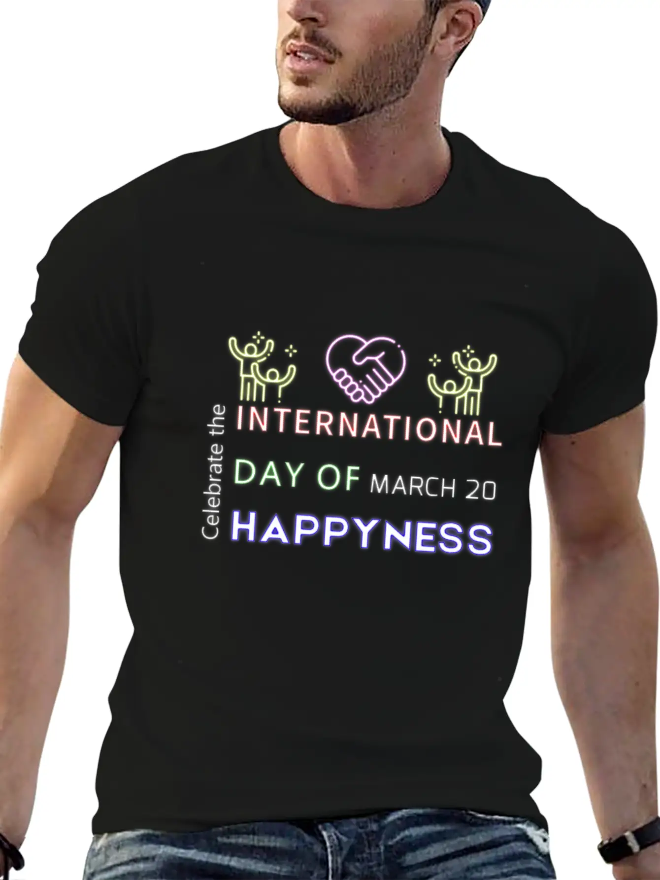 Neon Design Basic Graphic T-Shirt – Daily Comfort In Soft Cotton