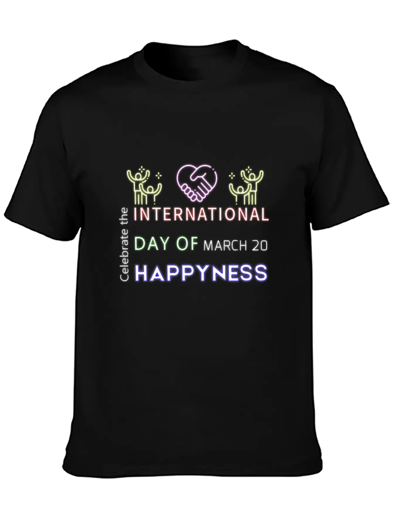 Neon Design Basic Graphic T-Shirt – Daily Comfort In Soft Cotton