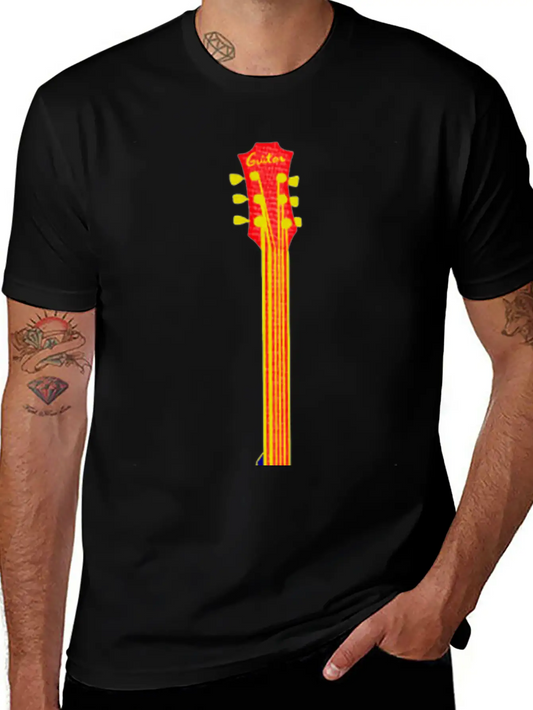 Neon Guitar Guiter Player Timeless Short Sleeve Tee – Comfy And Minimalist Design