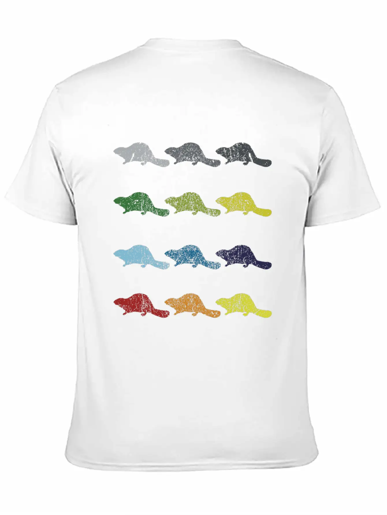 Neon Pop Art Retro Beaver Animal Gift Timeless Short Sleeve Tee – Comfy And Minimalist Design