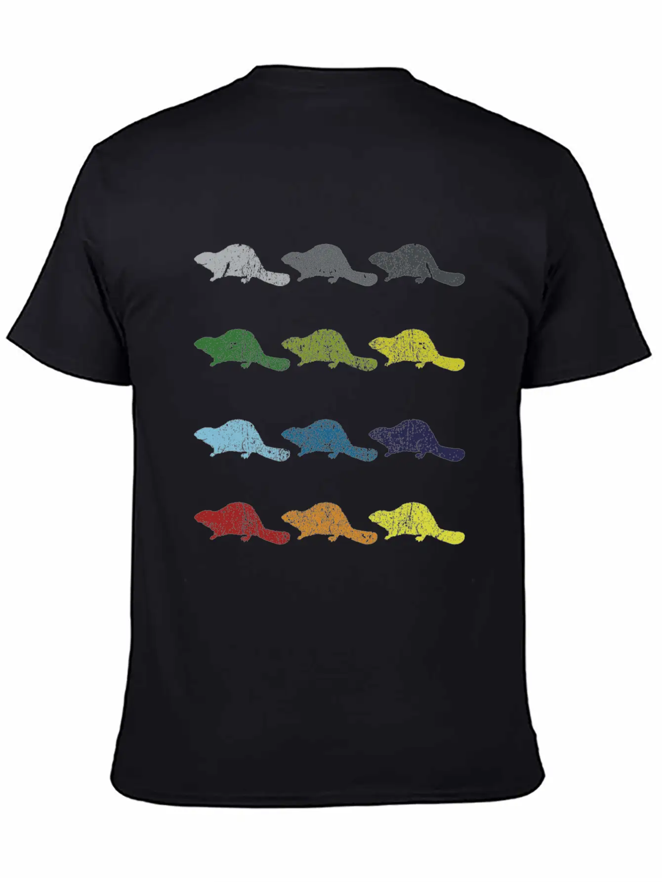 Neon Pop Art Retro Beaver Animal Gift Timeless Short Sleeve Tee – Comfy And Minimalist Design