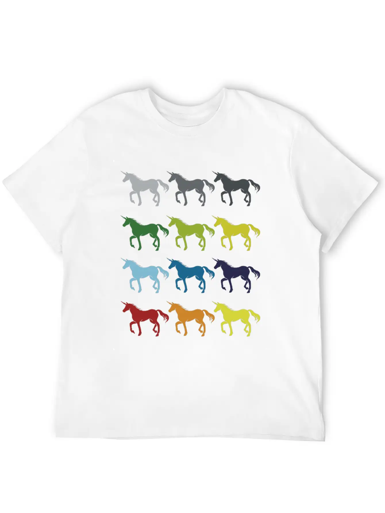 Neon Pop Art Retro Unicorn Gift Idea Stylish Everyday T-Shirt – Unisex Basic Cotton Tee
