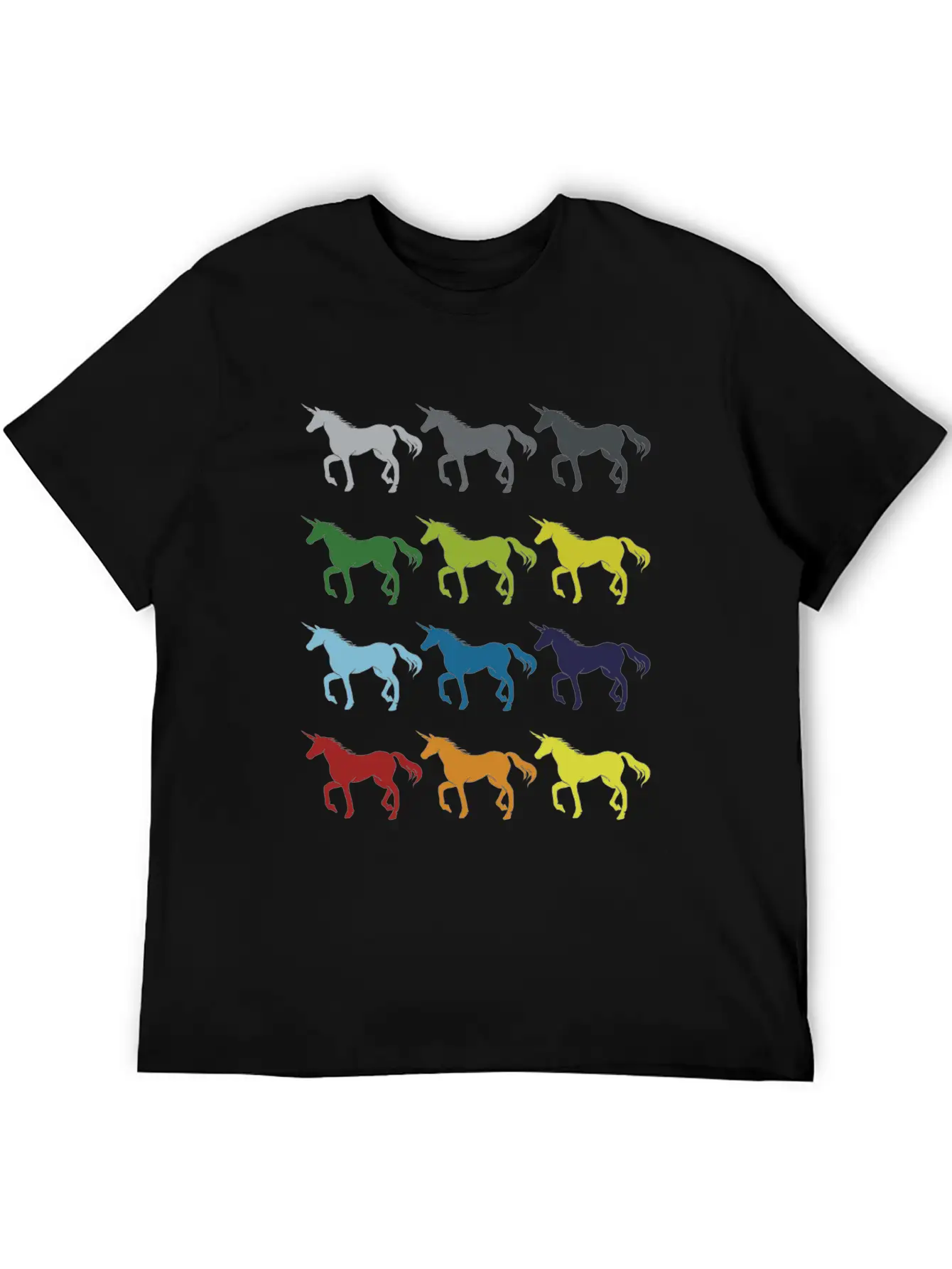 Neon Pop Art Retro Unicorn Gift Idea Stylish Everyday T-Shirt – Unisex Basic Cotton Tee