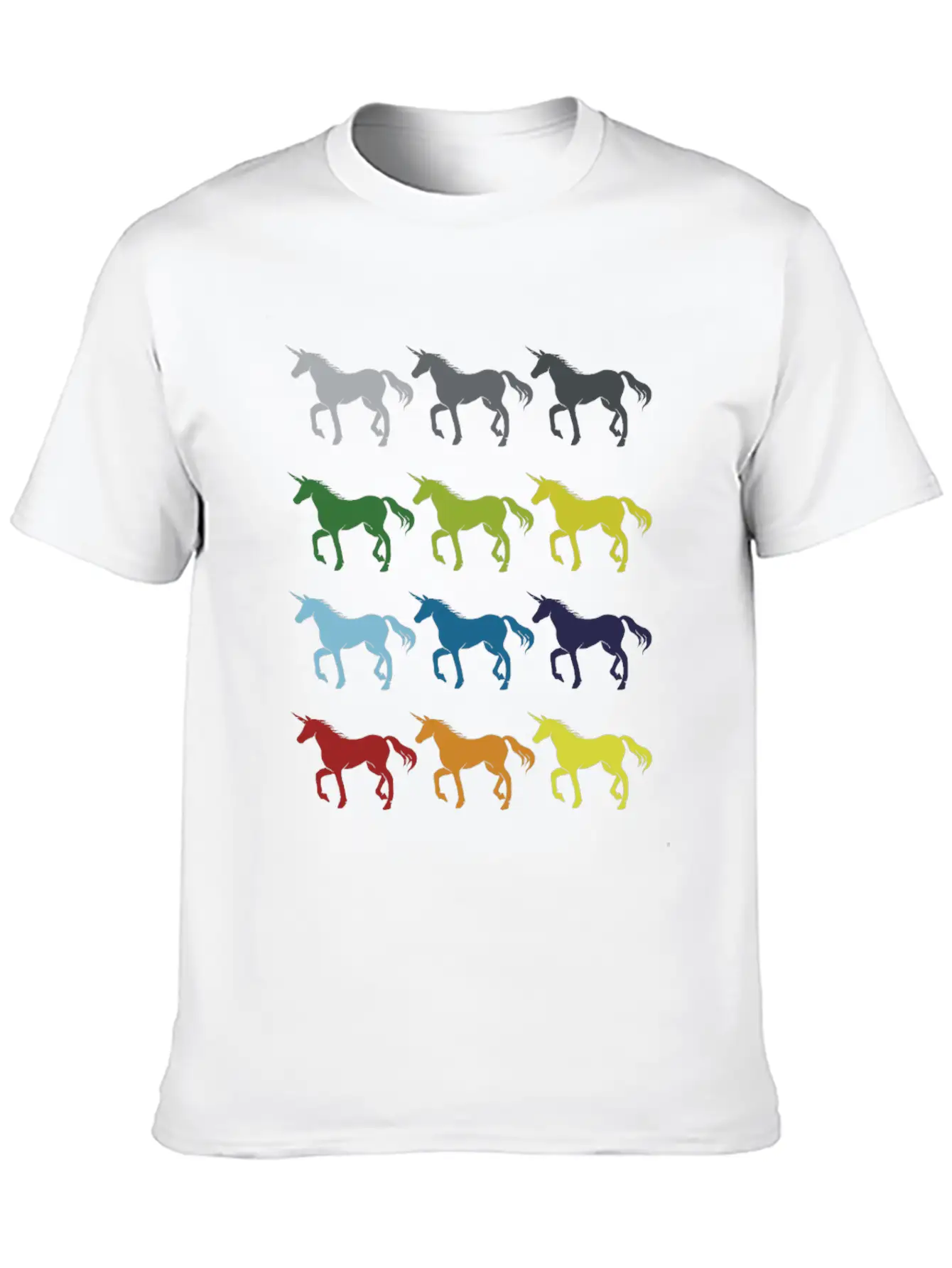 Neon Pop Art Retro Unicorn Gift Idea Stylish Everyday T-Shirt – Unisex Basic Cotton Tee