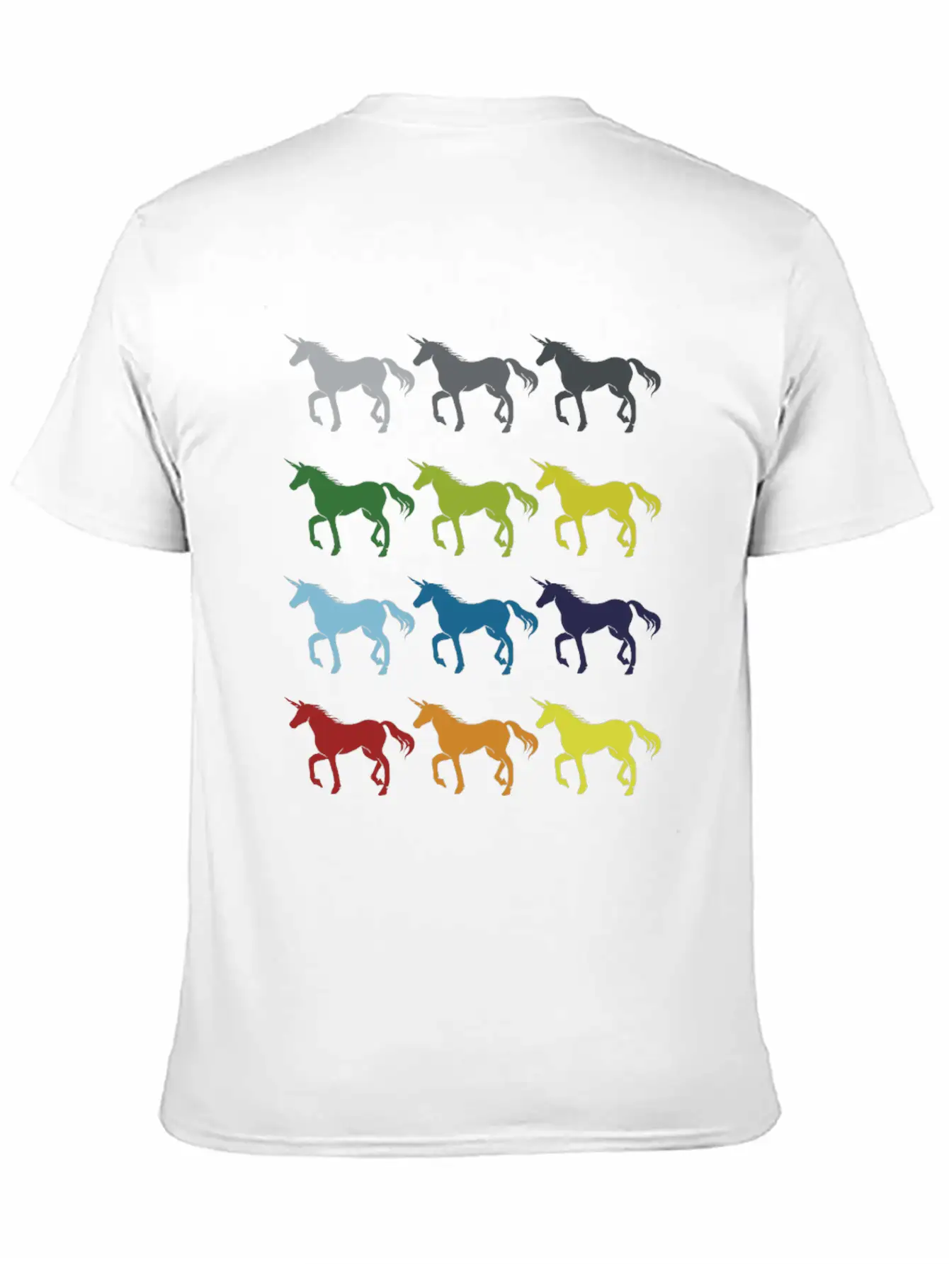 Neon Pop Art Retro Unicorn Gift Idea Stylish Everyday T-Shirt – Unisex Basic Cotton Tee