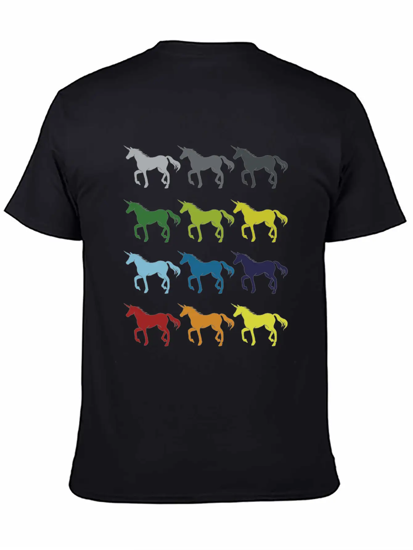 Neon Pop Art Retro Unicorn Gift Idea Stylish Everyday T-Shirt – Unisex Basic Cotton Tee