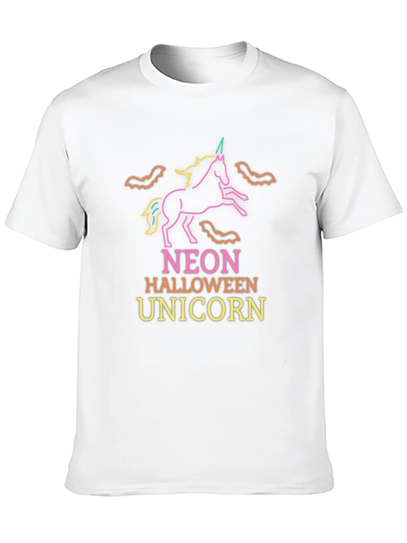 Neon Unicorn Stylish Everyday T-Shirt – Unisex Basic Cotton Tee