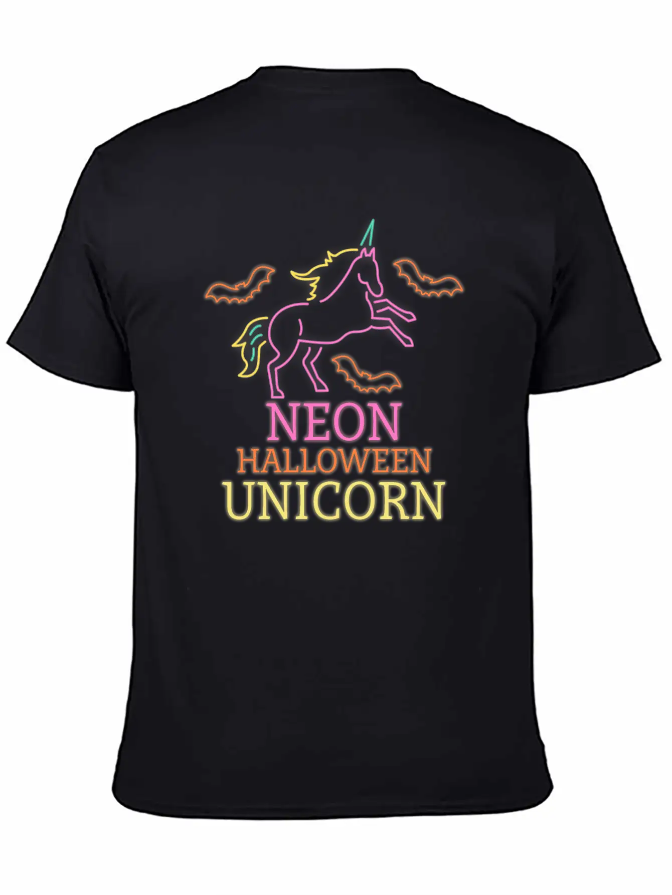 Neon Unicorn Stylish Everyday T-Shirt – Unisex Basic Cotton Tee