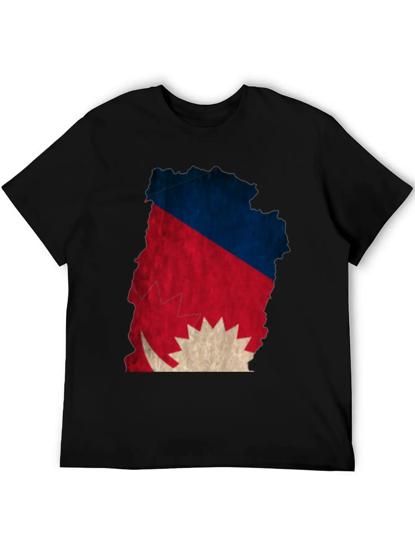Nepal Flag Map Unisex Casual T-Shirt – Clean Design For Daily Comfort
