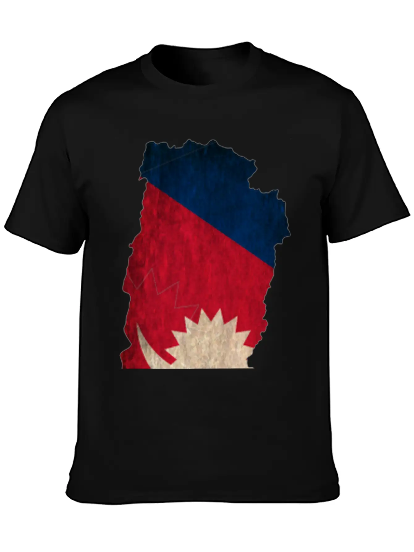 Nepal Flag Map Unisex Casual T-Shirt – Clean Design For Daily Comfort