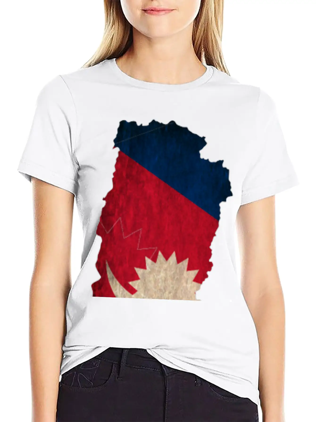 Nepal Flag Map Unisex Casual T-Shirt – Clean Design For Daily Comfort