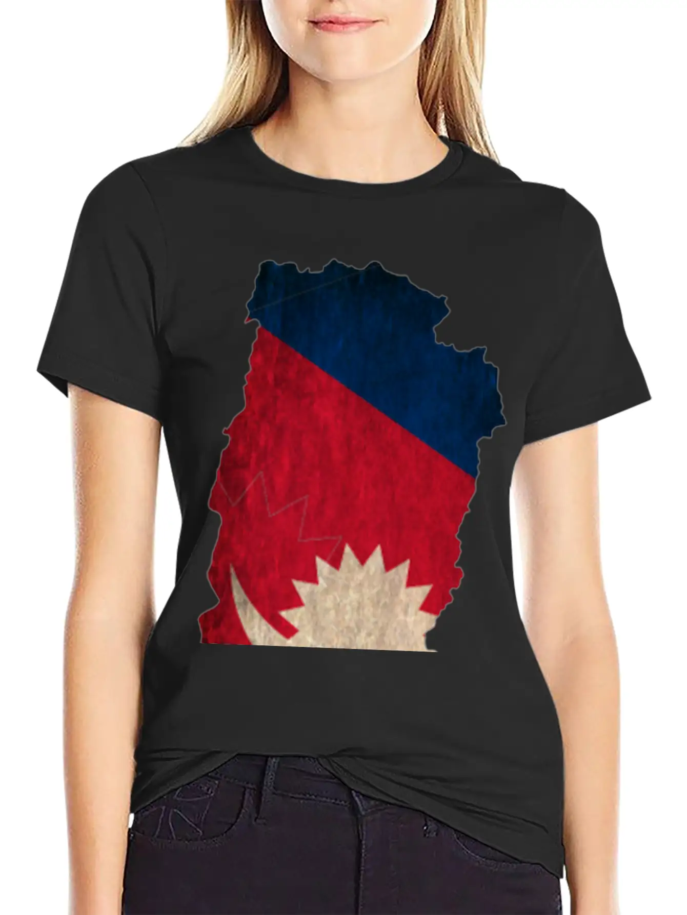 Nepal Flag Map Unisex Casual T-Shirt – Clean Design For Daily Comfort