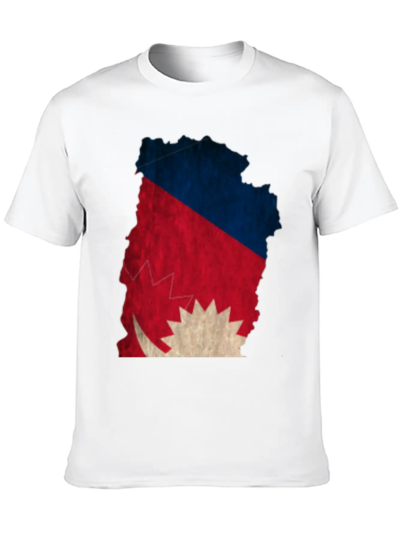 Nepal Flag Map Unisex Casual T-Shirt – Clean Design For Daily Comfort